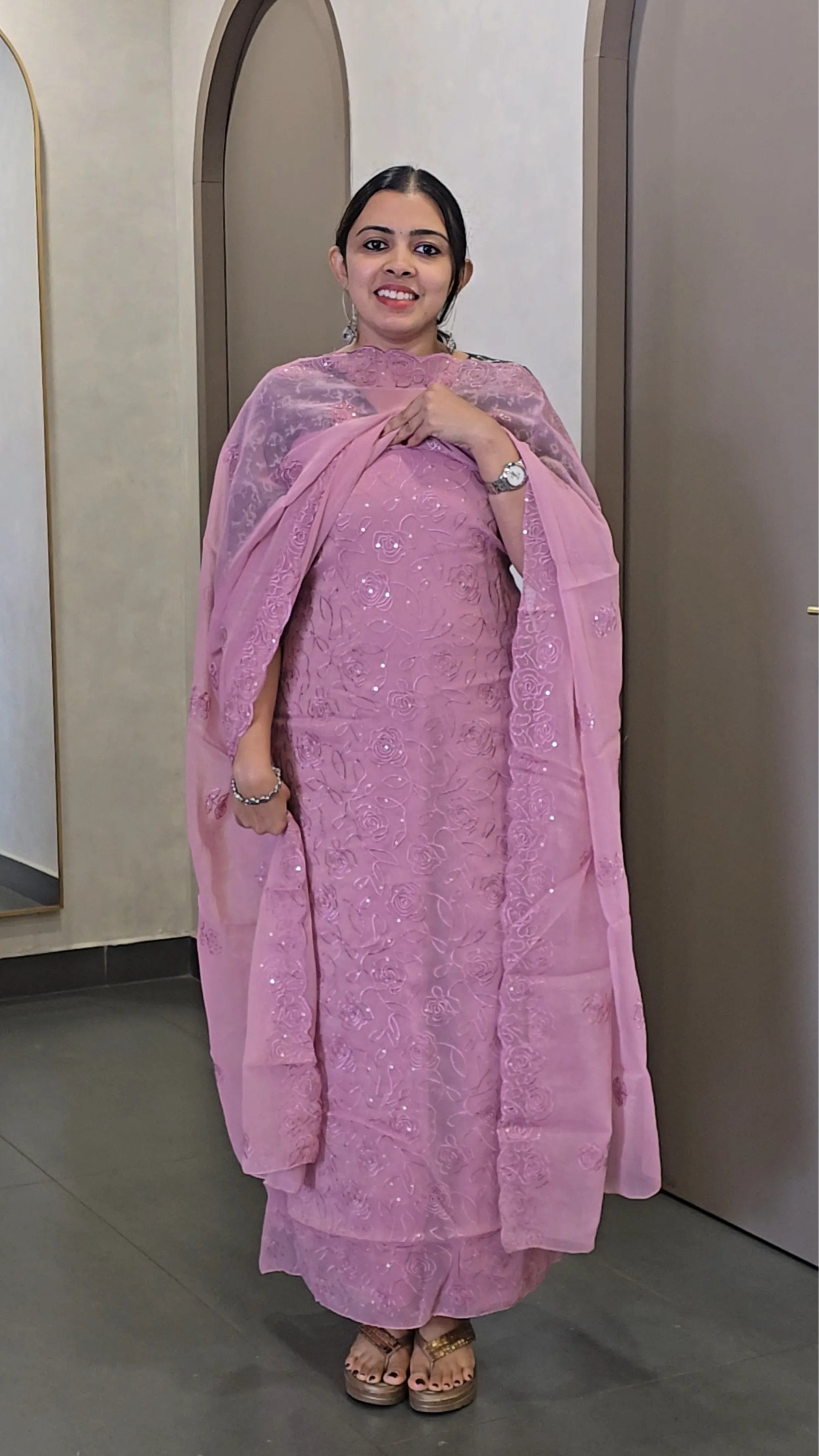 Crepe Silk Salwarsuit - SC 9592