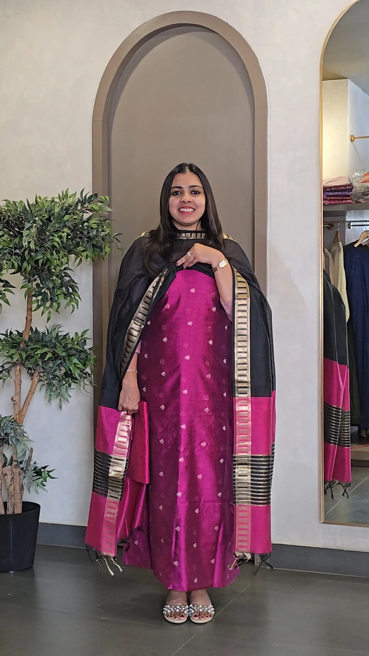 Chanderi Silk Salwarsuit - SC 10987