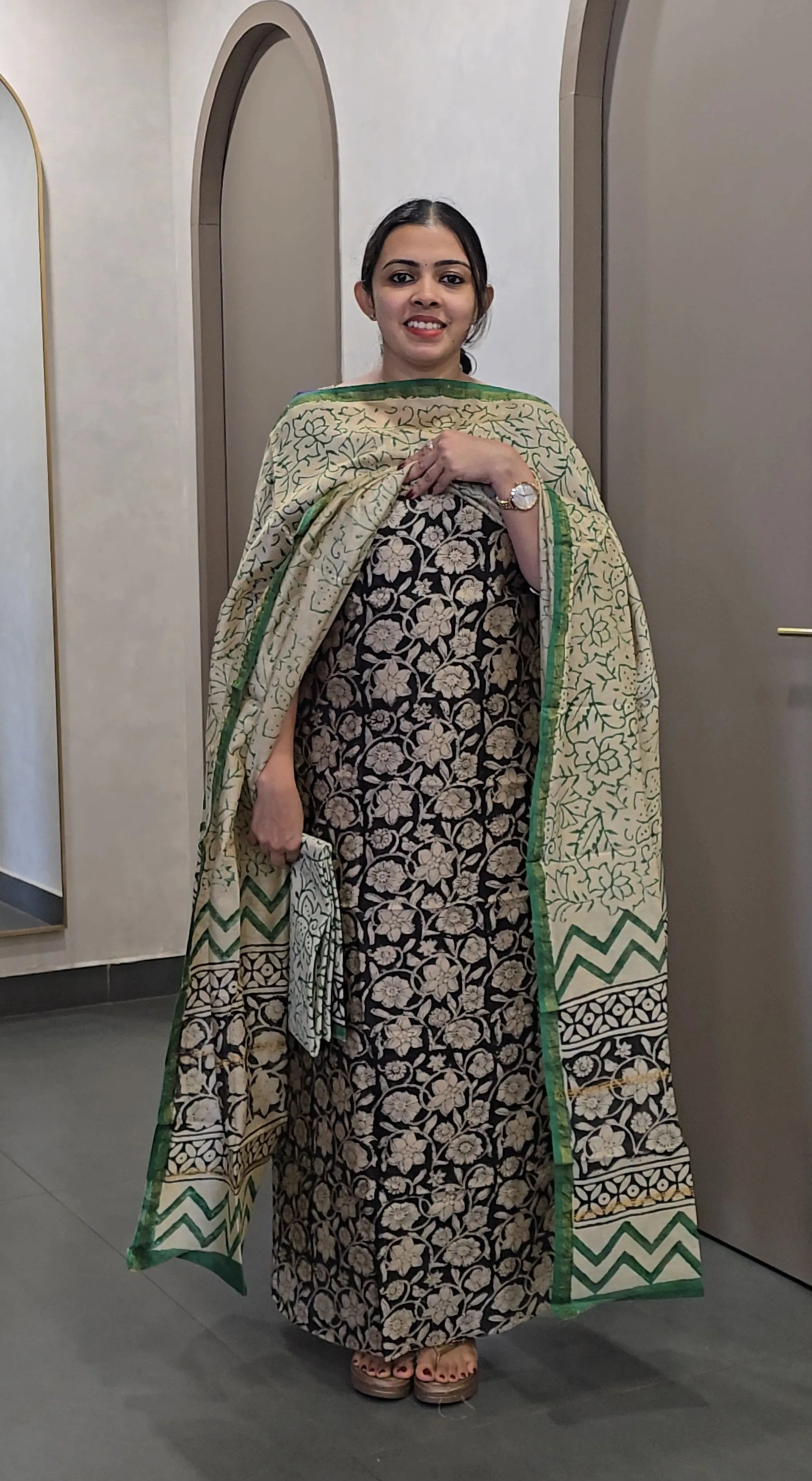 Chanderi Silk Salwarsuit - SC 9455