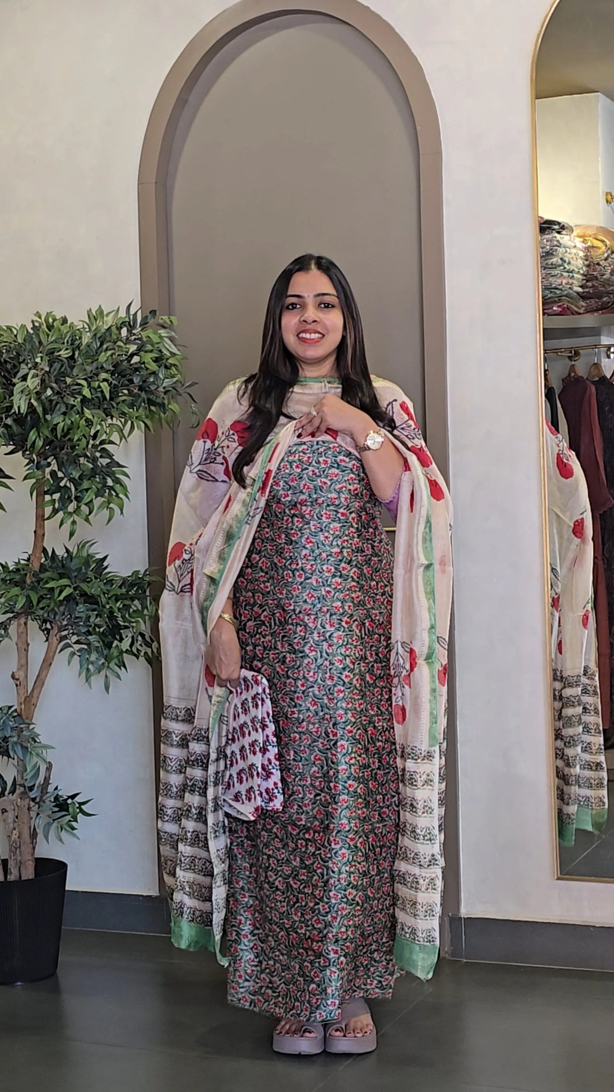 Maheshwari Silk Salwarsuit - SC 10897