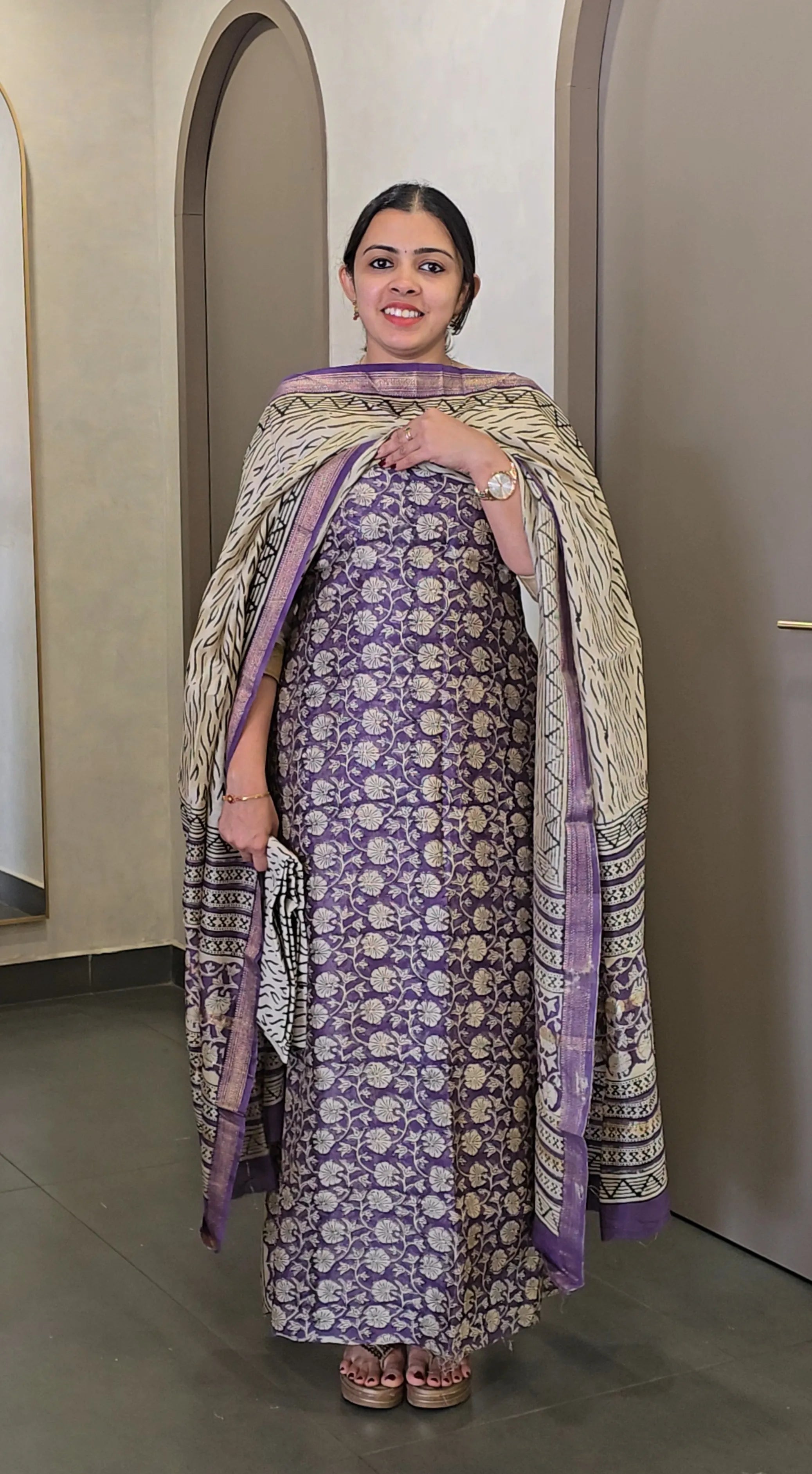 Maheshwari Silk Salwarsuit - SC 10339