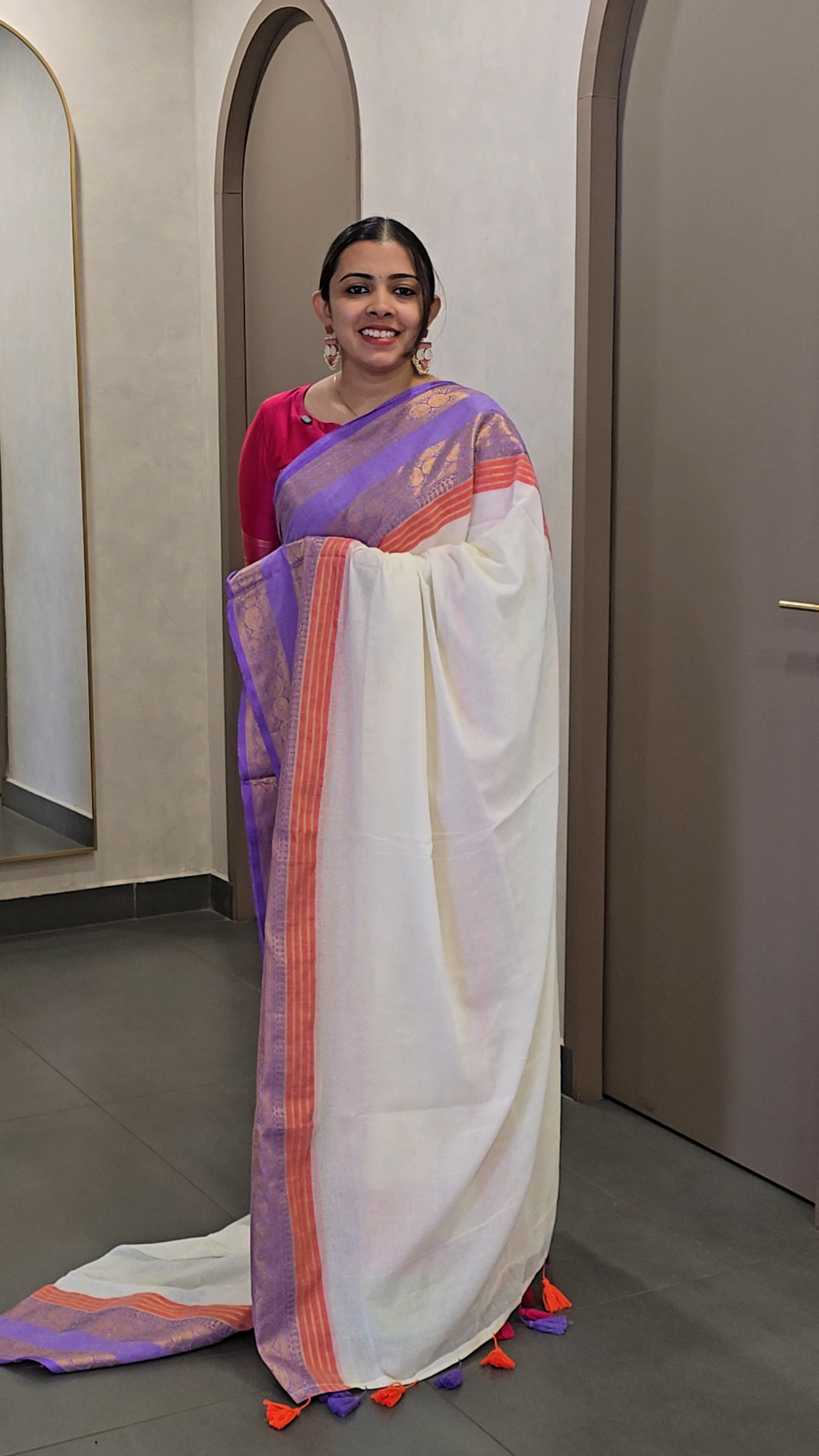 Mul-Cotton Onam Saree