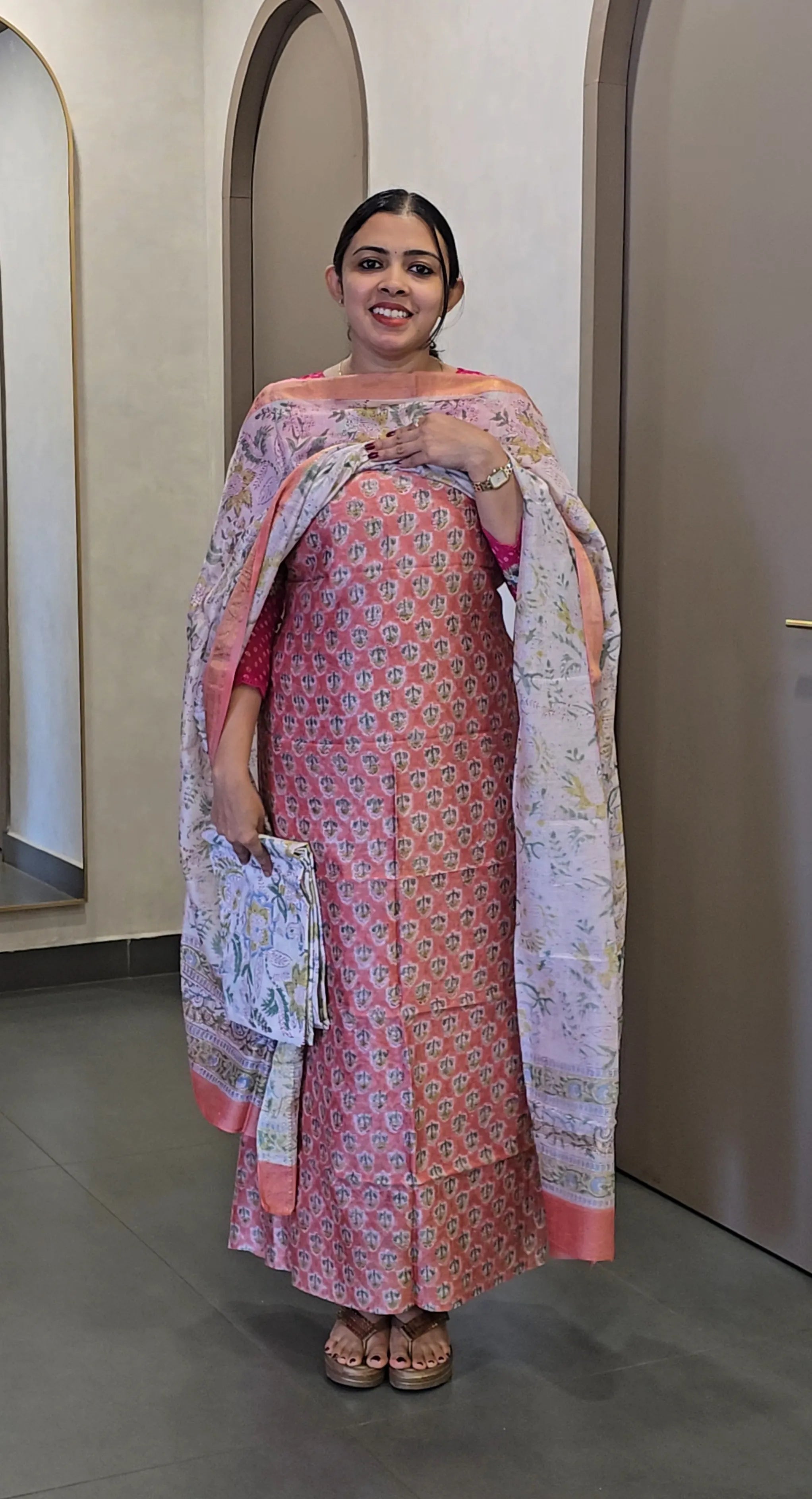 Maheshwari Silk Salwarsuit - SC 9888