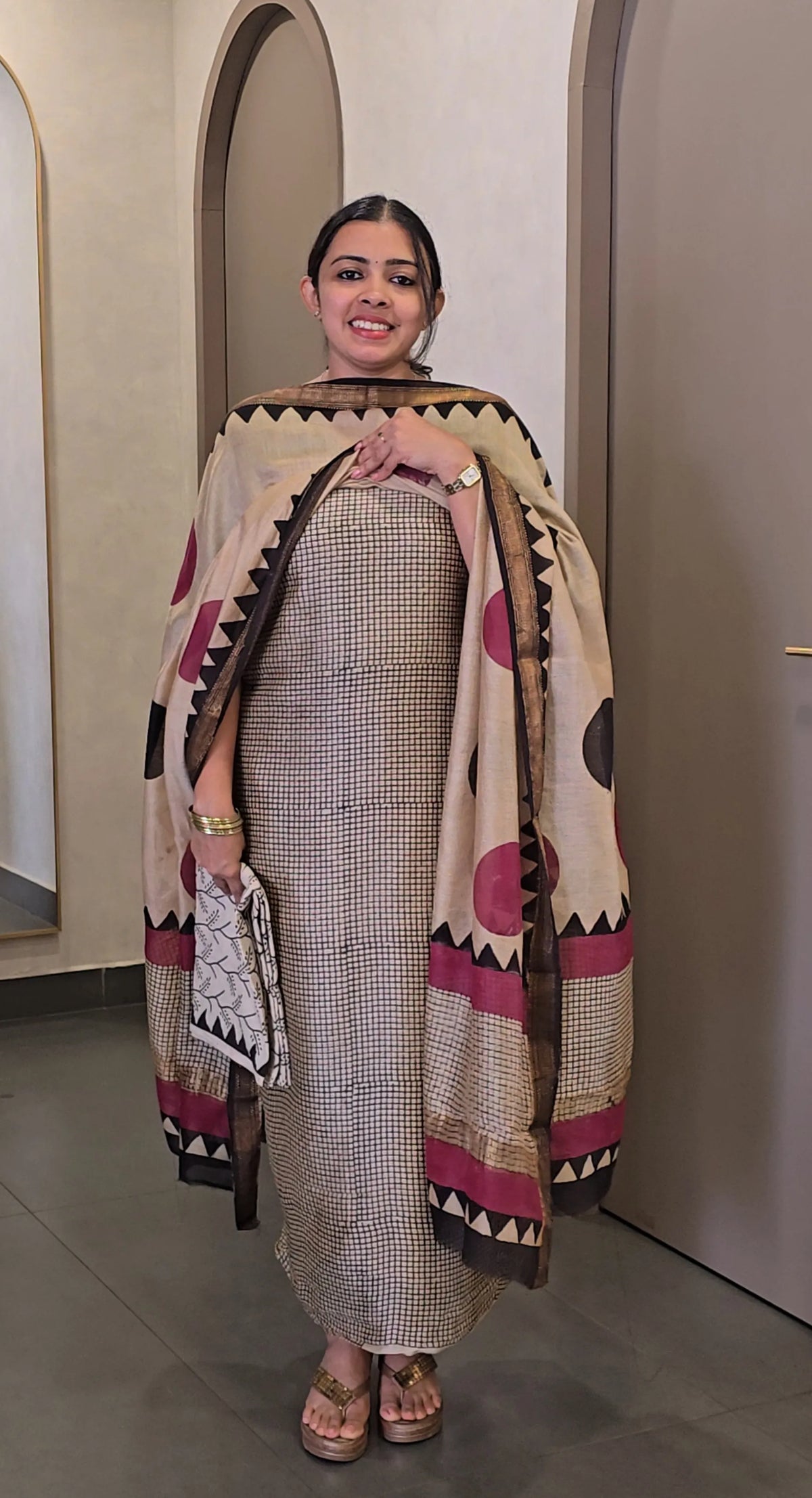 Maheshwari Silk Salwarsuit - SC 10745
