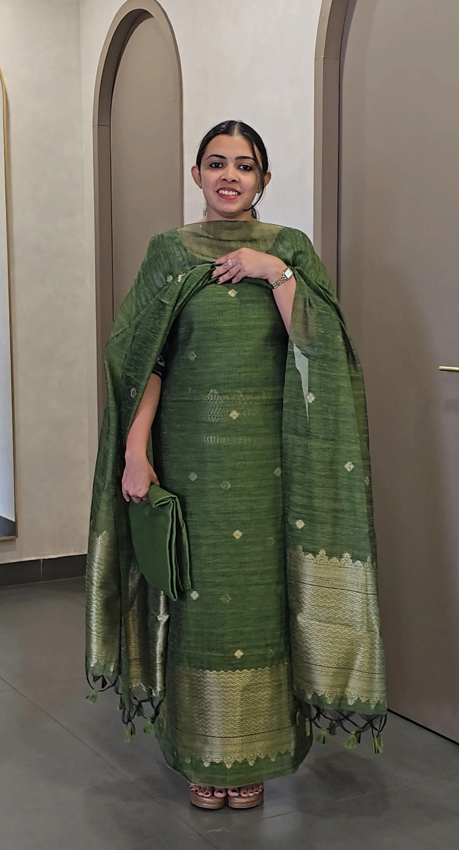Banarasi Chanderi Salwarsuit - SC 10416