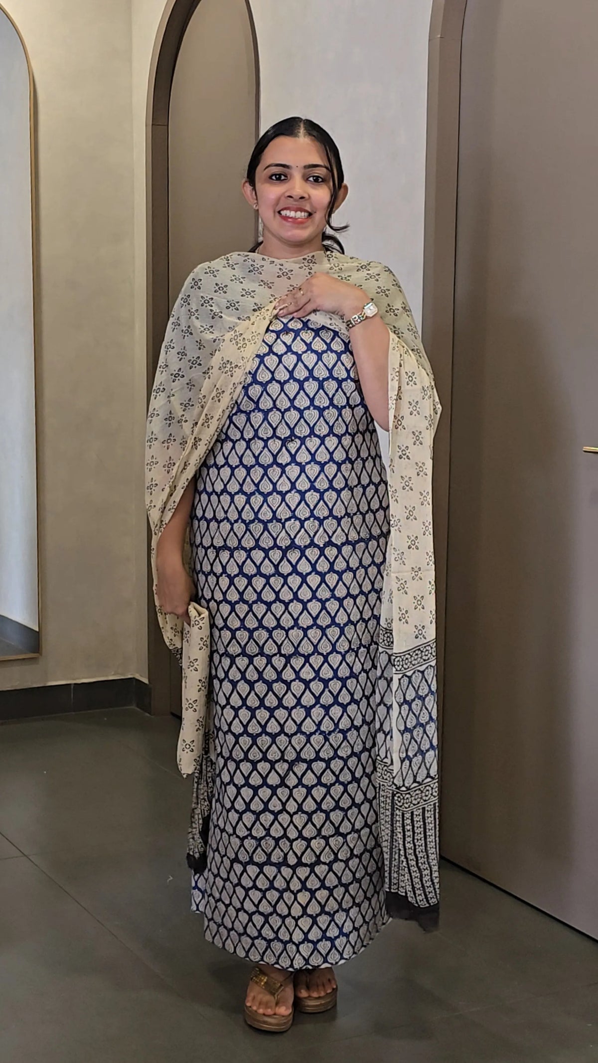Cotton Salwarsuit with Chiffon Dupatta - SC 10332