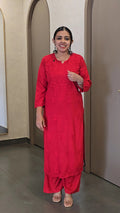 Cotton Rayon Chikankari Co-Ord Set - SC 10796
