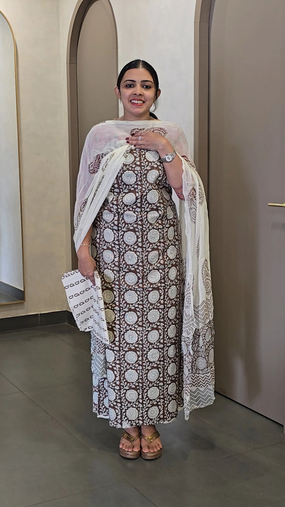 Cotton Salwarsuit with Chiffon Dupatta - SC 10332