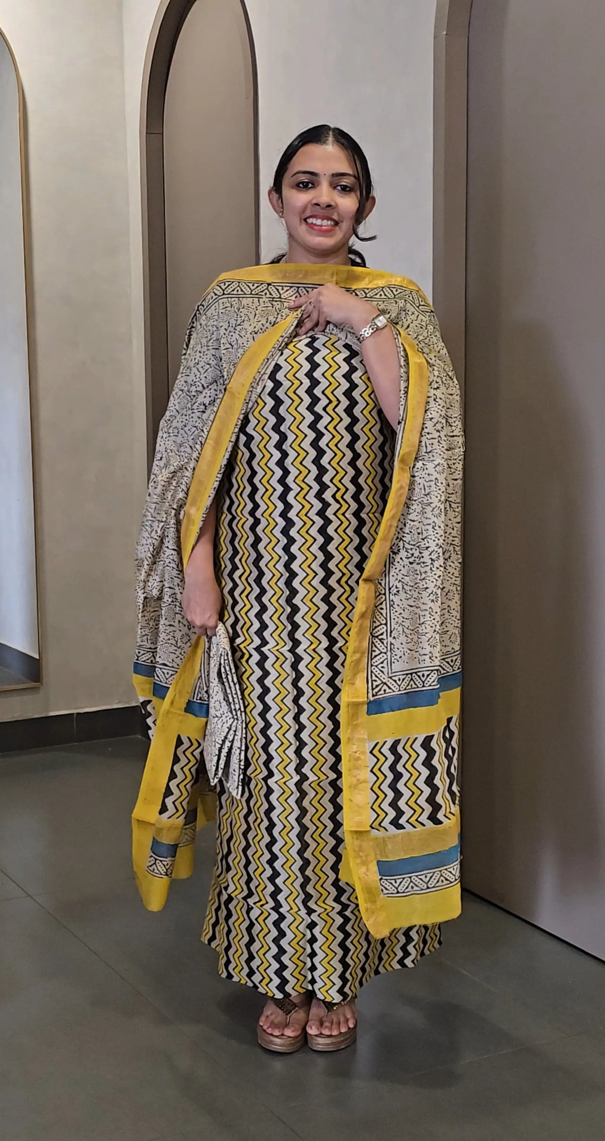 Maheshwari Silk Salwarsuit - SC 10726
