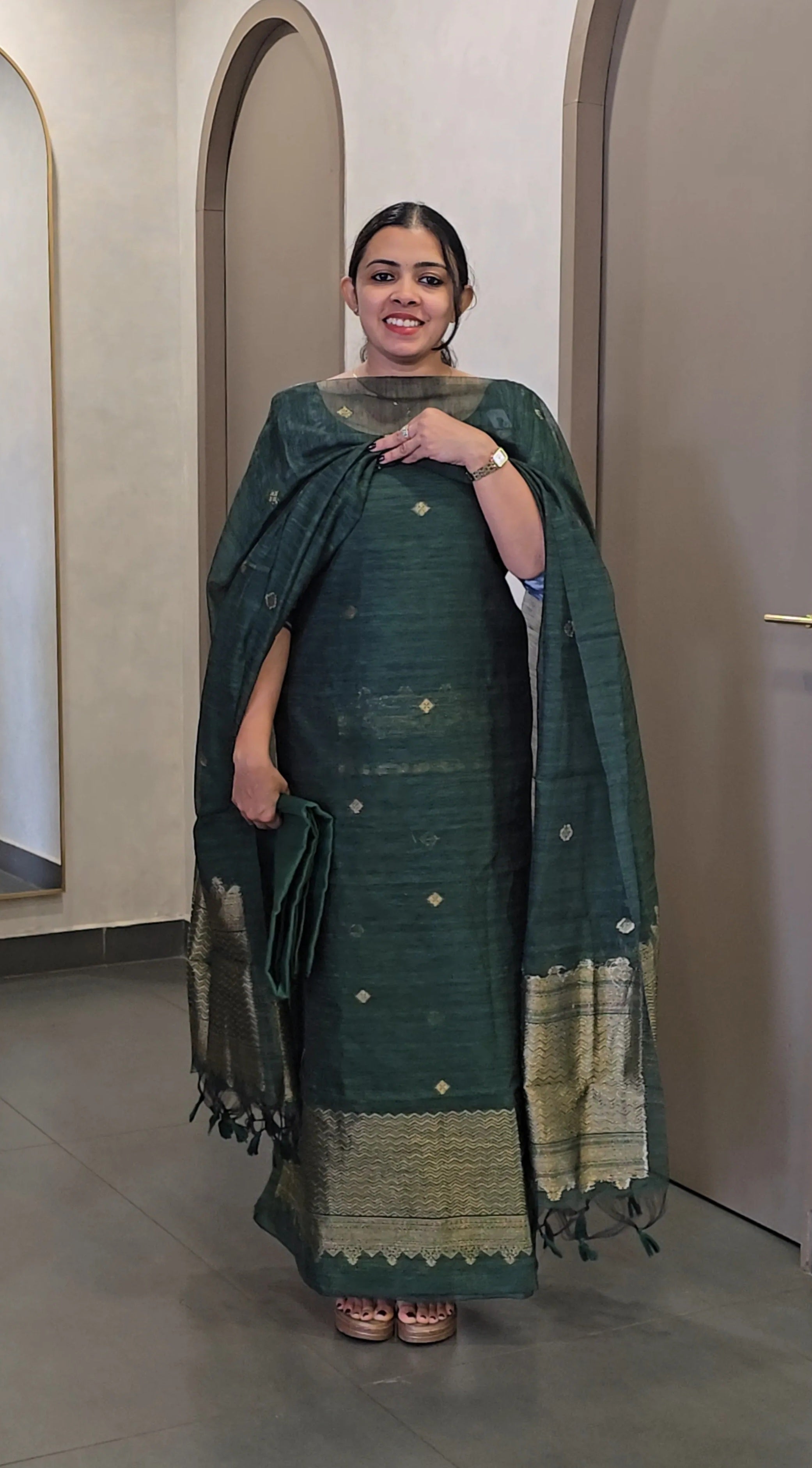 Banarasi Chanderi Salwarsuit - SC 10416