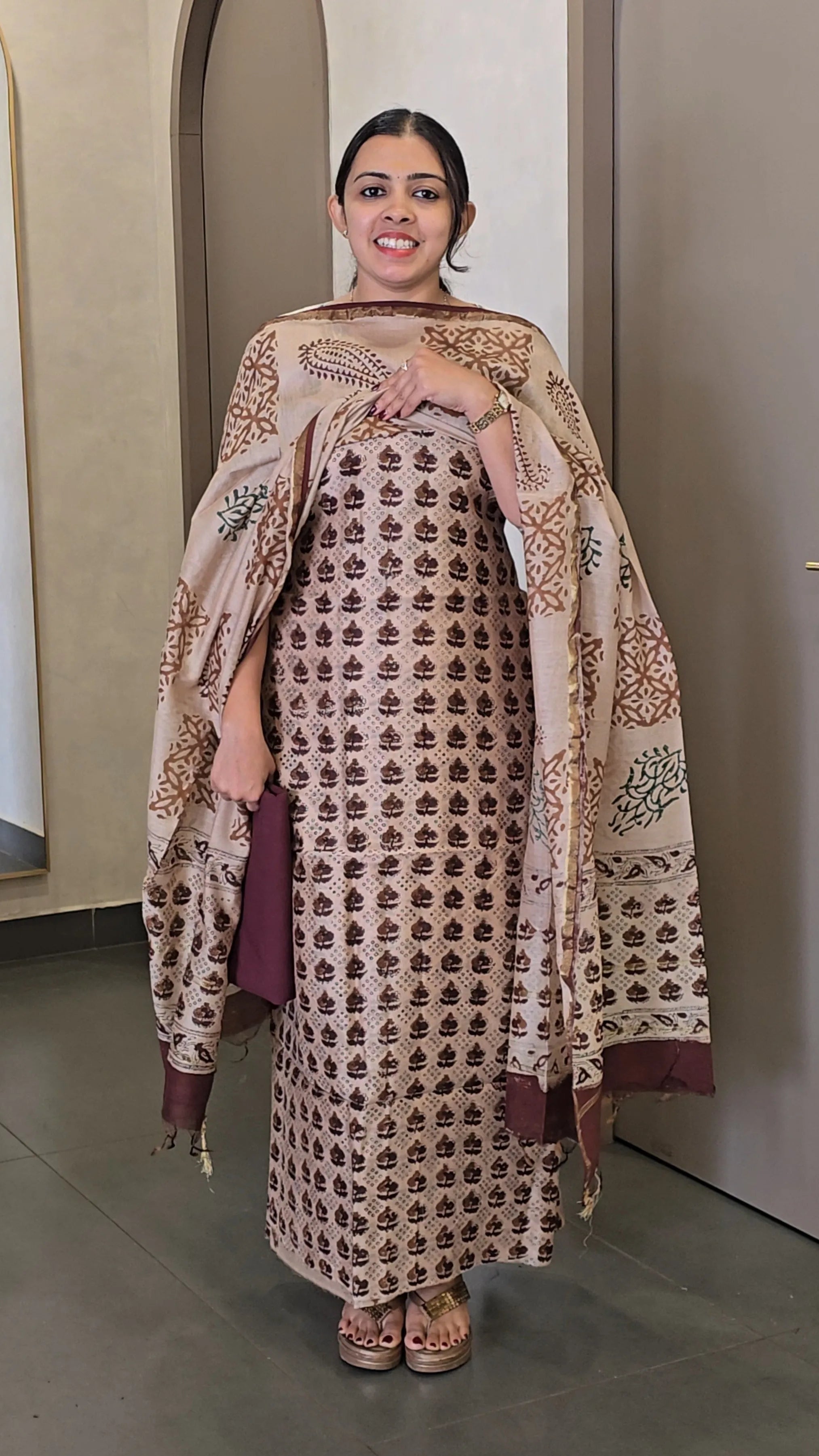 Chanderi Silk Salwarsuit - SC 10619