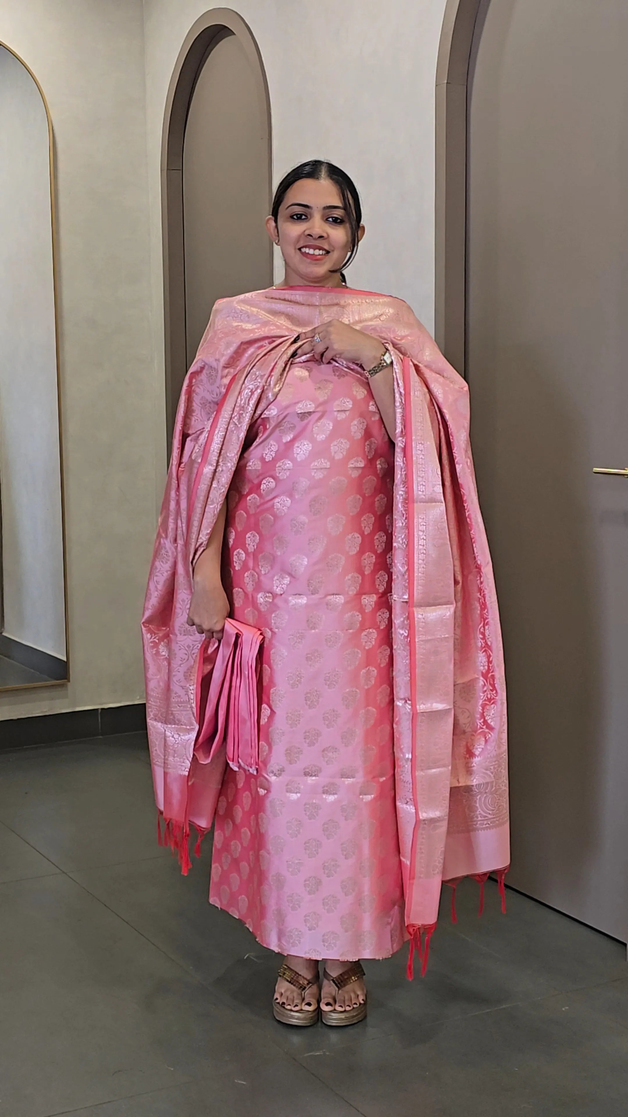 Soft Silk Banarasi Salwarsuit - SC 10254