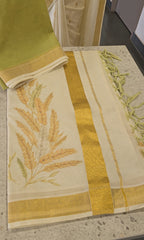 Kerala Cotton Onam Saree - SC 10187