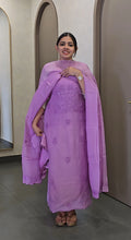 Pure Viscose Organza Chikankari Salwar Suit - SC 10469