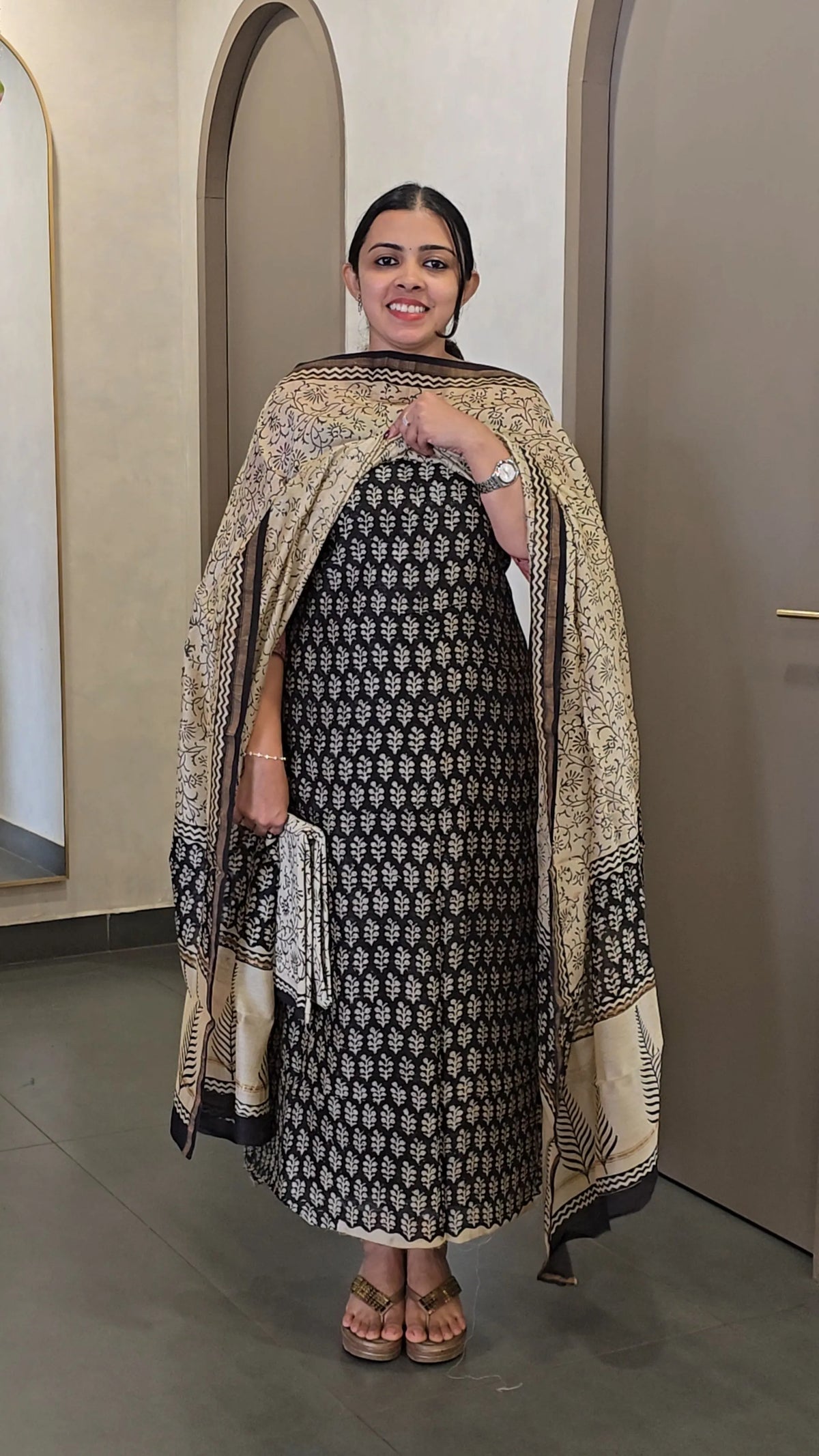 Chanderi Silk Salwar Suit - SC 10724