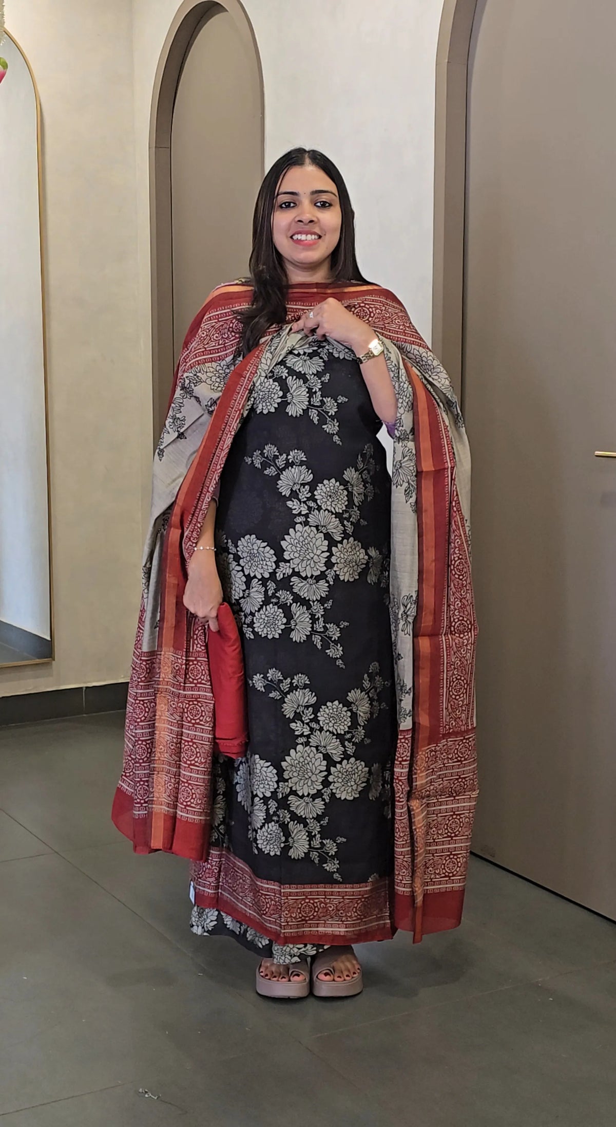 Chanderi Silk Salwarsuit - SC 10805