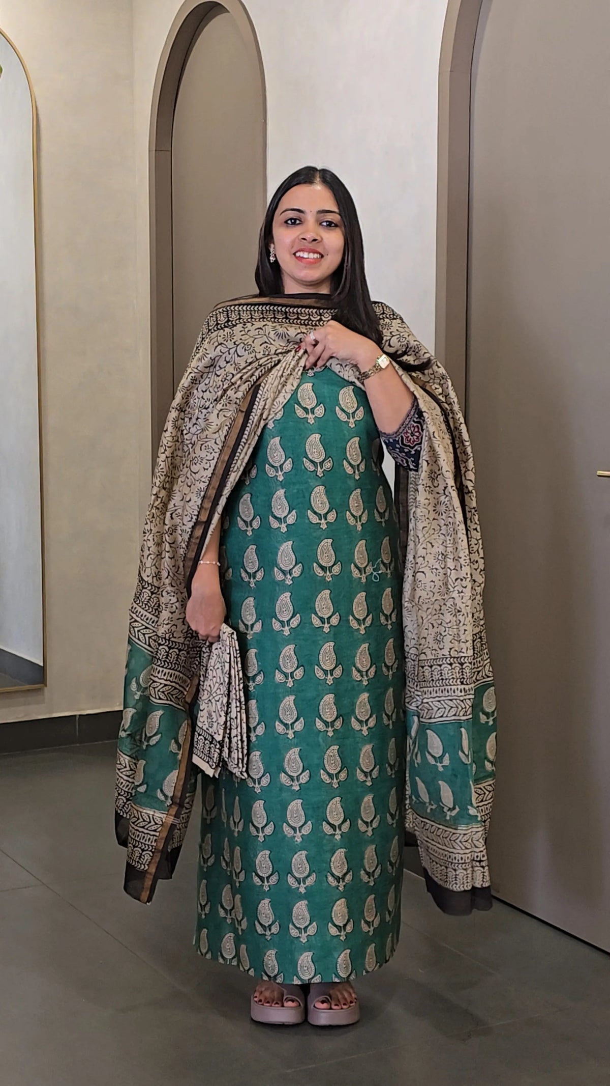 Chanderi Silk Salwarsuit - SC 10814