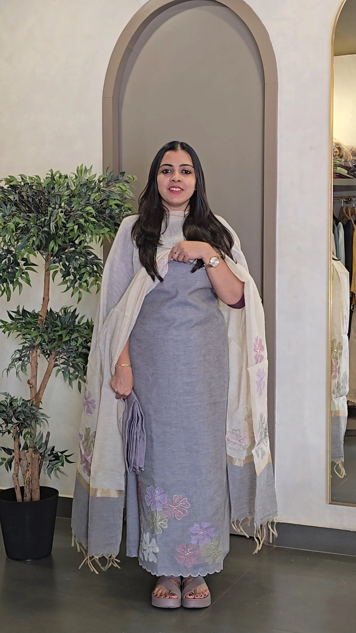 Chanderi Silk Salwarsuit - SC 10901