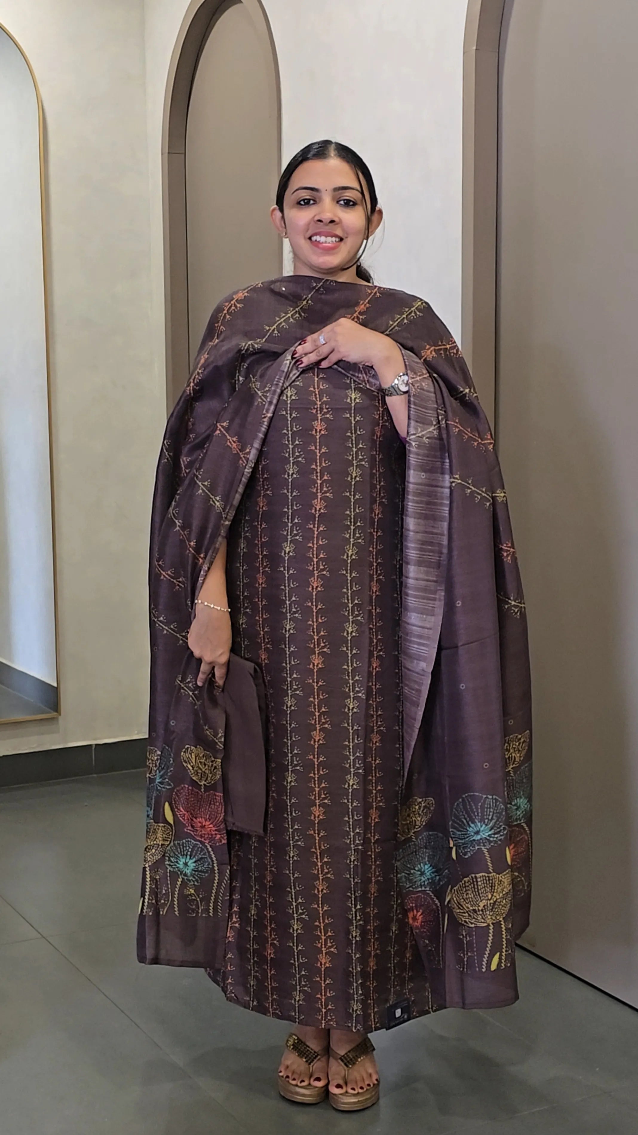 Semi Rawsilk Salwarsuit - SC 10715