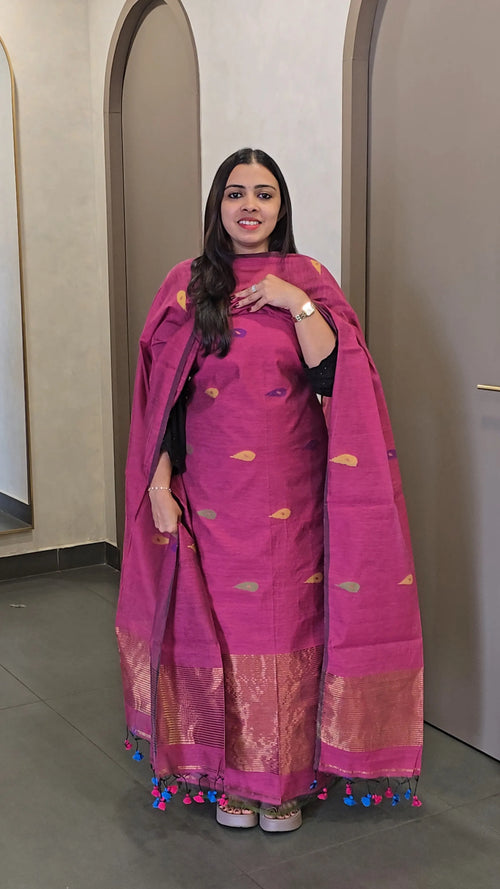 Chanderi Silk Salwarsuit -SC 10835