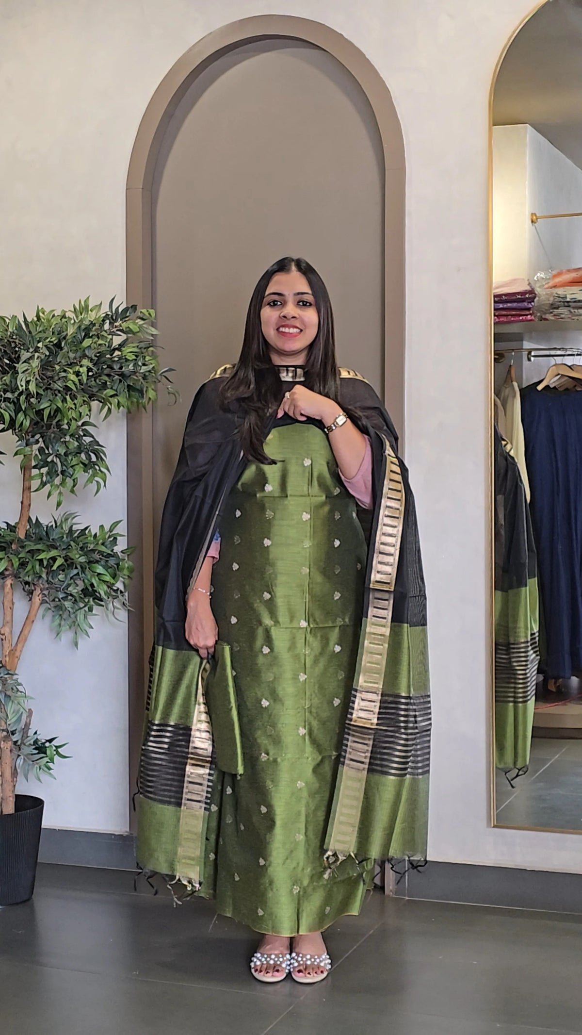 Chanderi Silk Salwarsuit - SC 10987