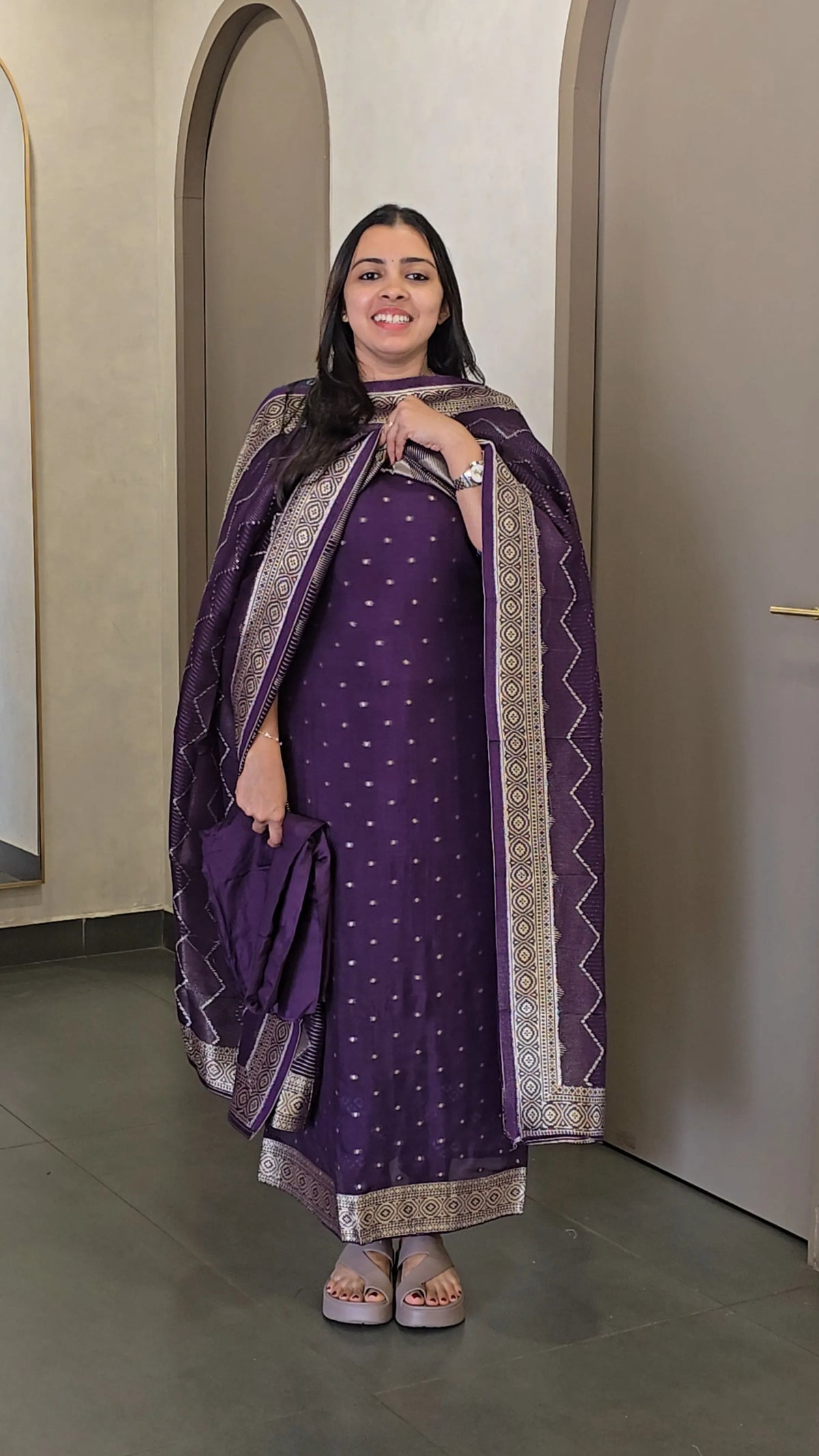 Viscose Georgette Banarasi Salwarsuit - SC 10777