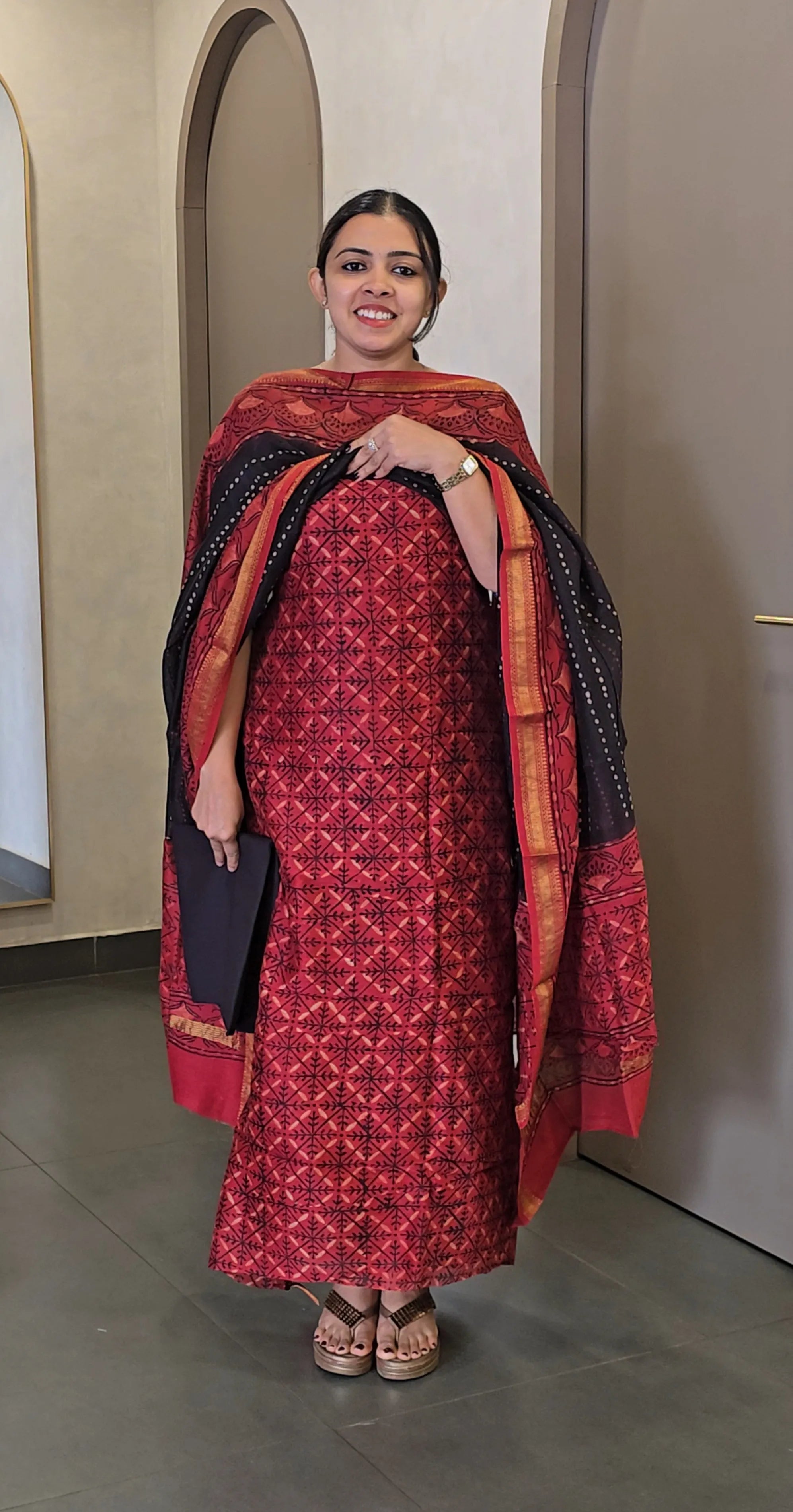 Maheshwari Silk Salwarsuit - SC 10327
