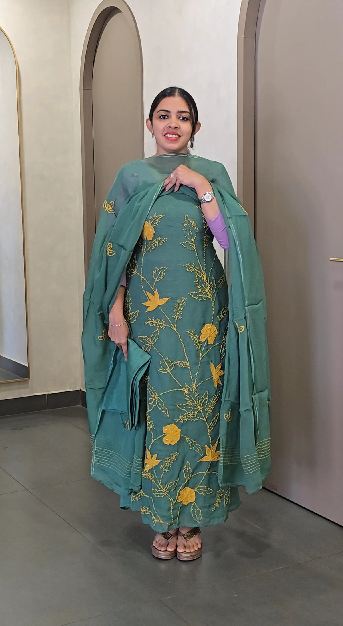 Pure Viscose Organza Salwarsuit - SC 10778