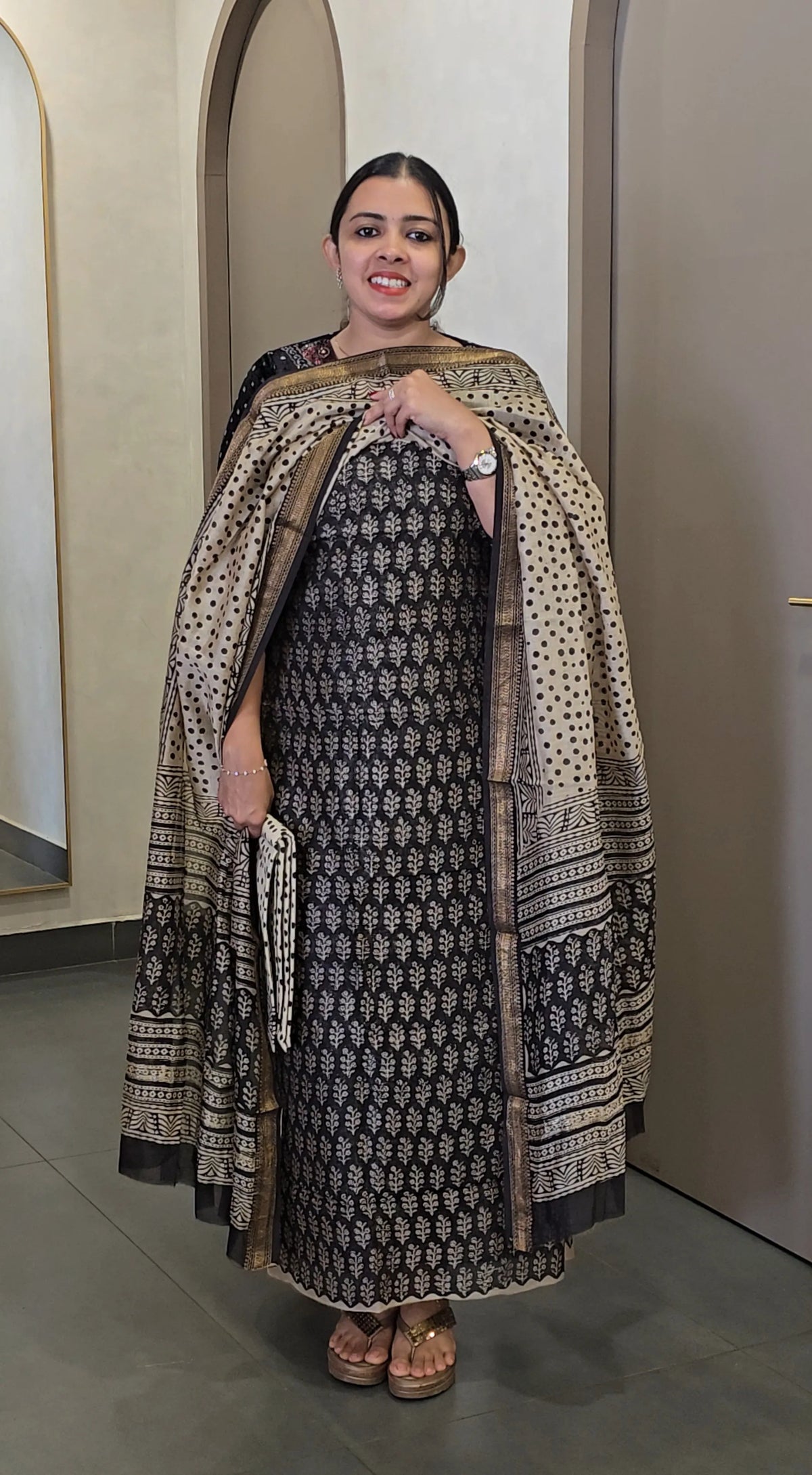 Maheshwari Silk Salwarsuit - SC 10728