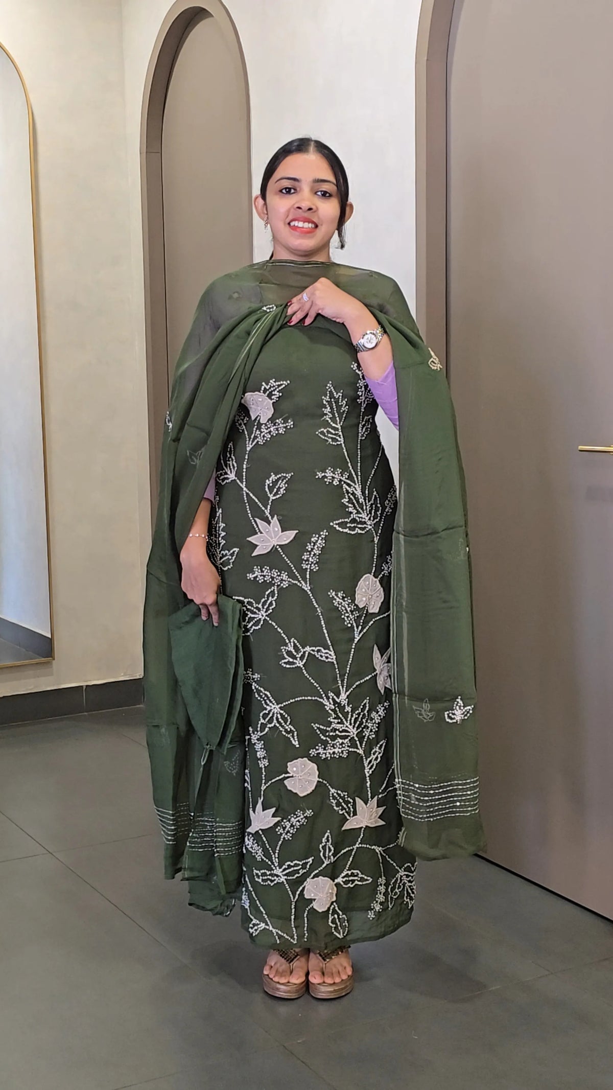 Pure Viscose Organza Salwarsuit - SC 10778