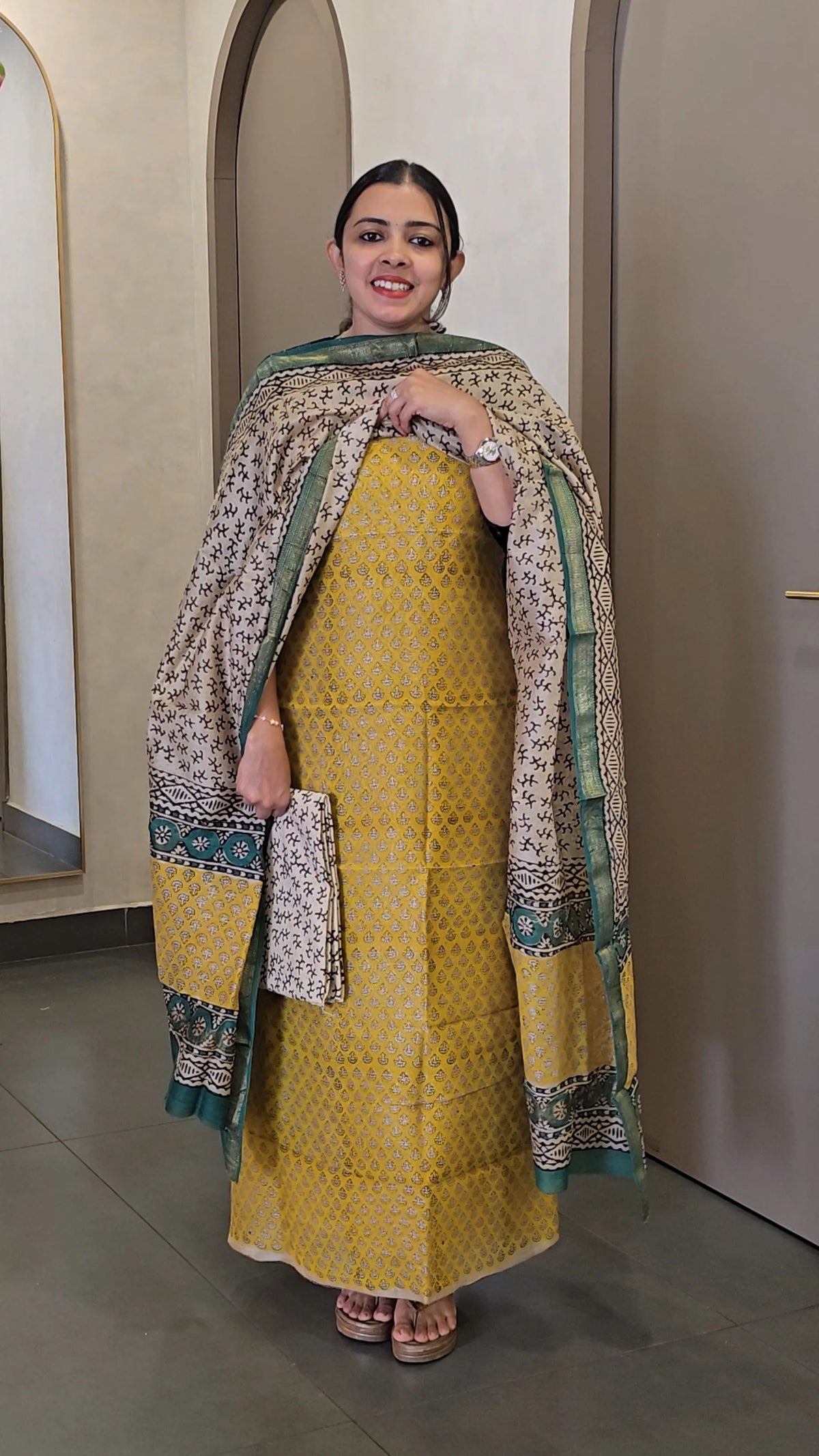 Maheshwari Silk Salwarsuit - SC 10728