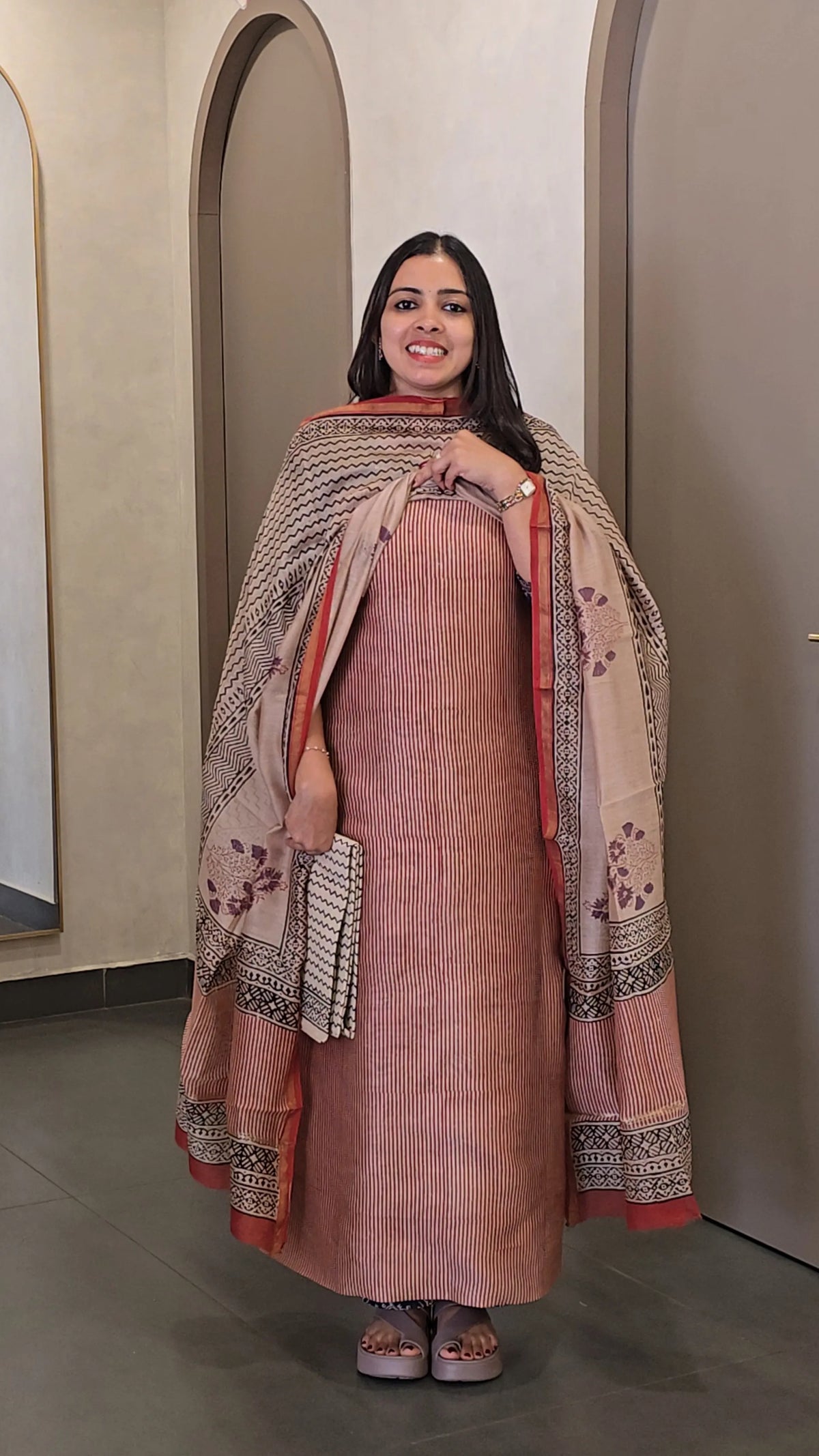 Chanderi Silk Salwarsuit - SC 10814