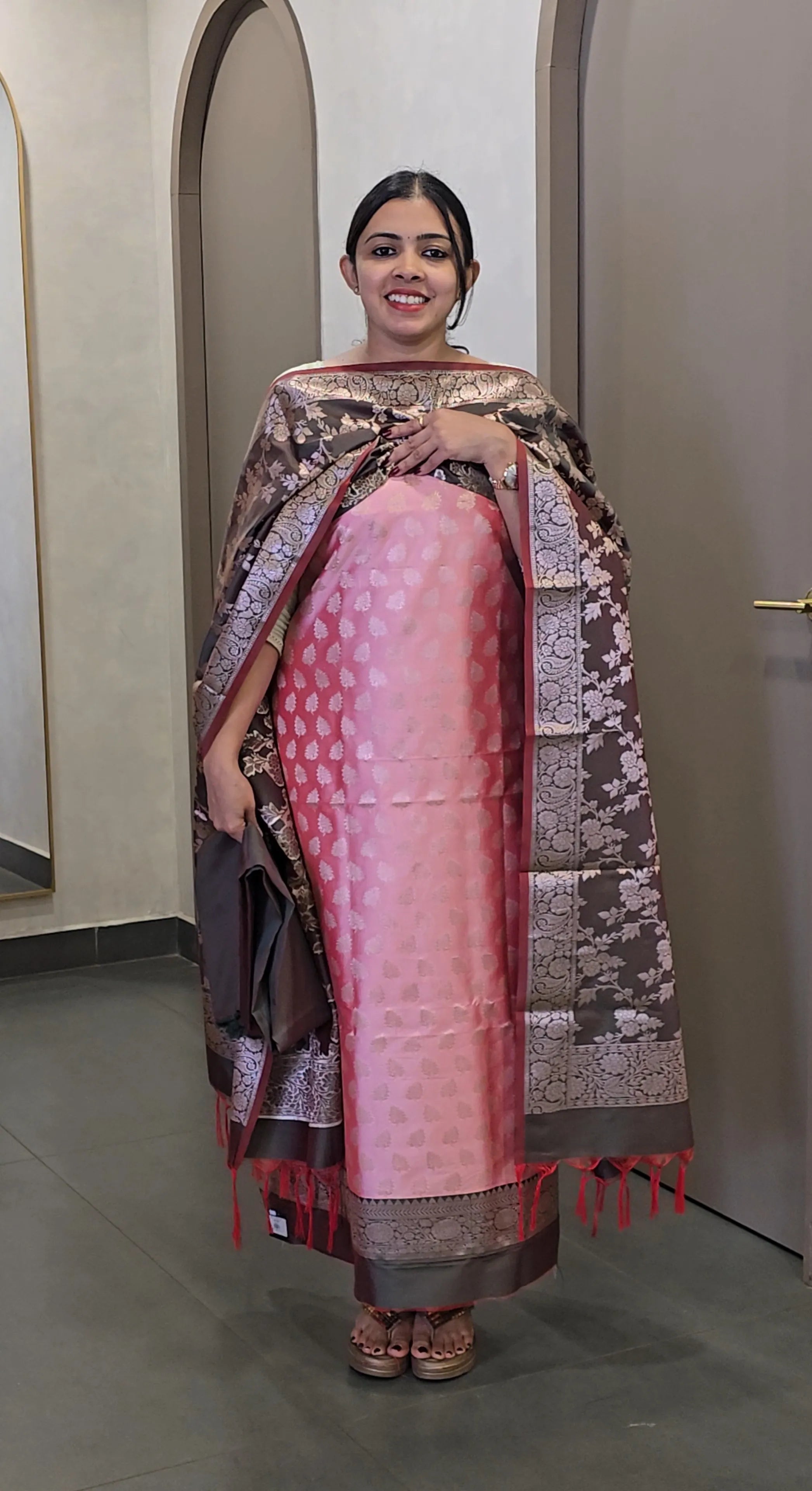 Soft Silk Banarasi Salwarsuit - SC 10254