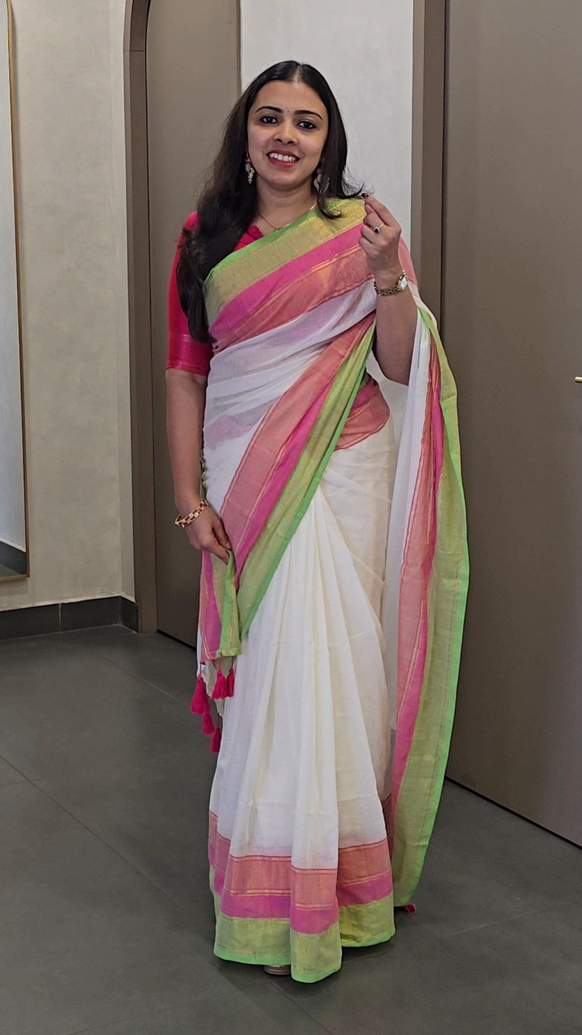 Mul-Cotton Onam Saree