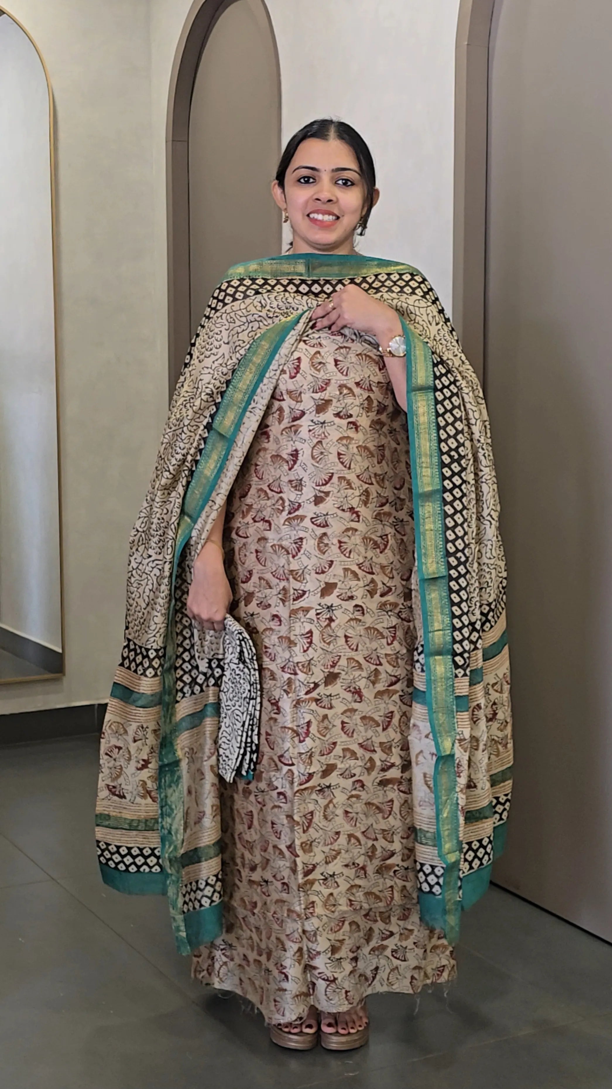 Maheshwari Silk Salwarsuit - SC 10339