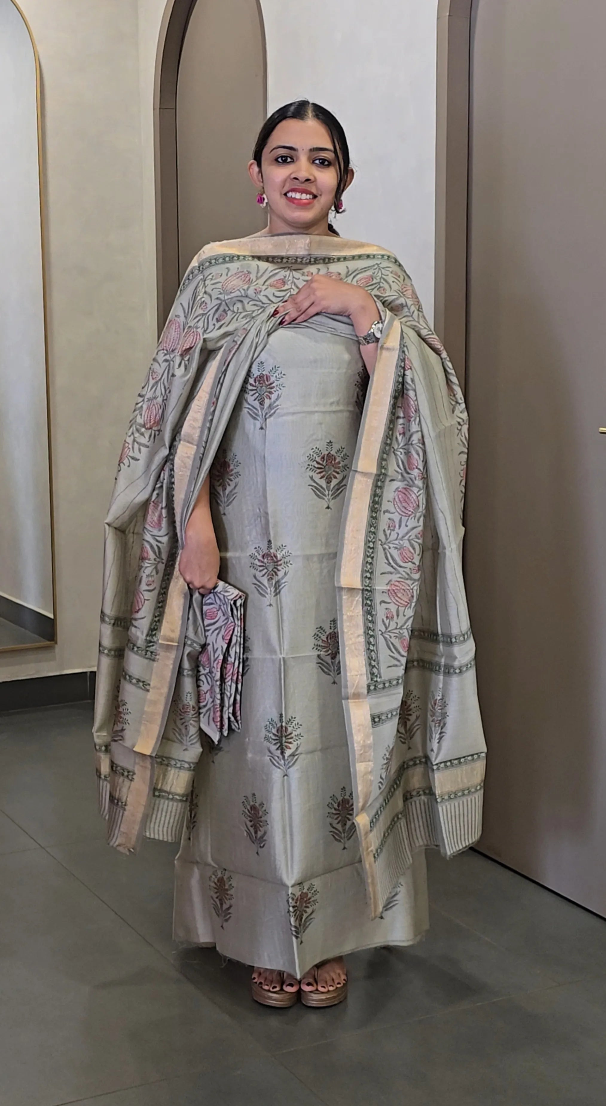 Maheshwari Silk Salwarsuit - SC 10141