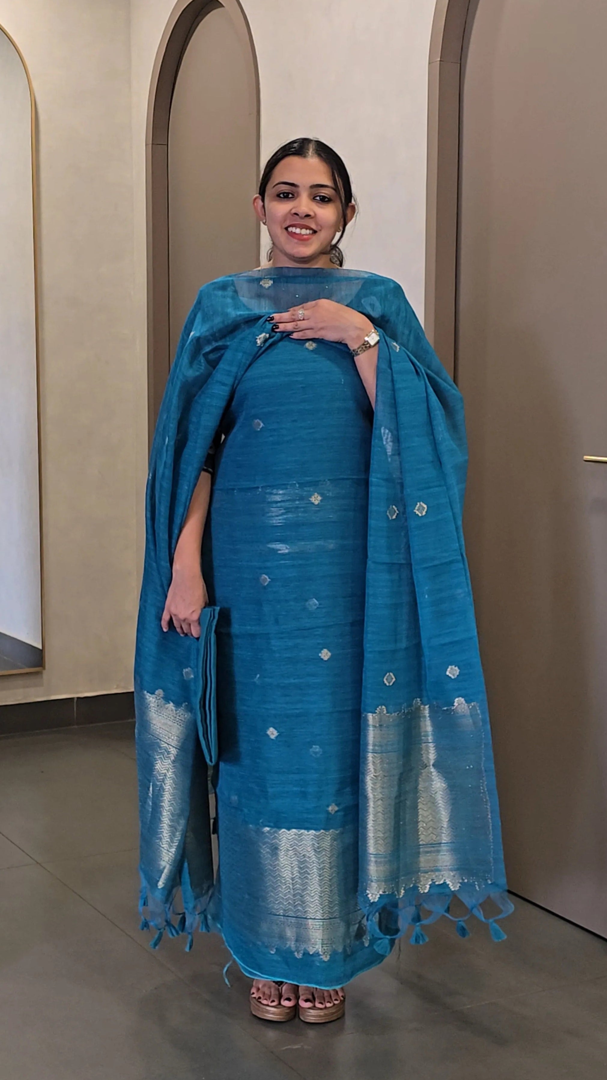 Banarasi Chanderi Salwarsuit - SC 10416