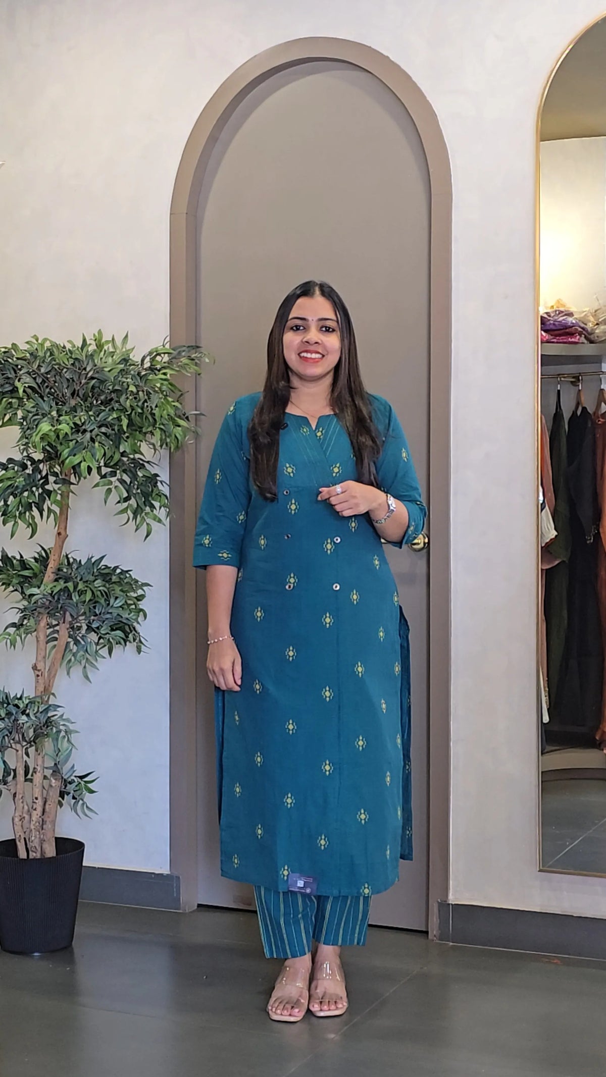 Handloom Cotton Top & Bottom - SC 10989