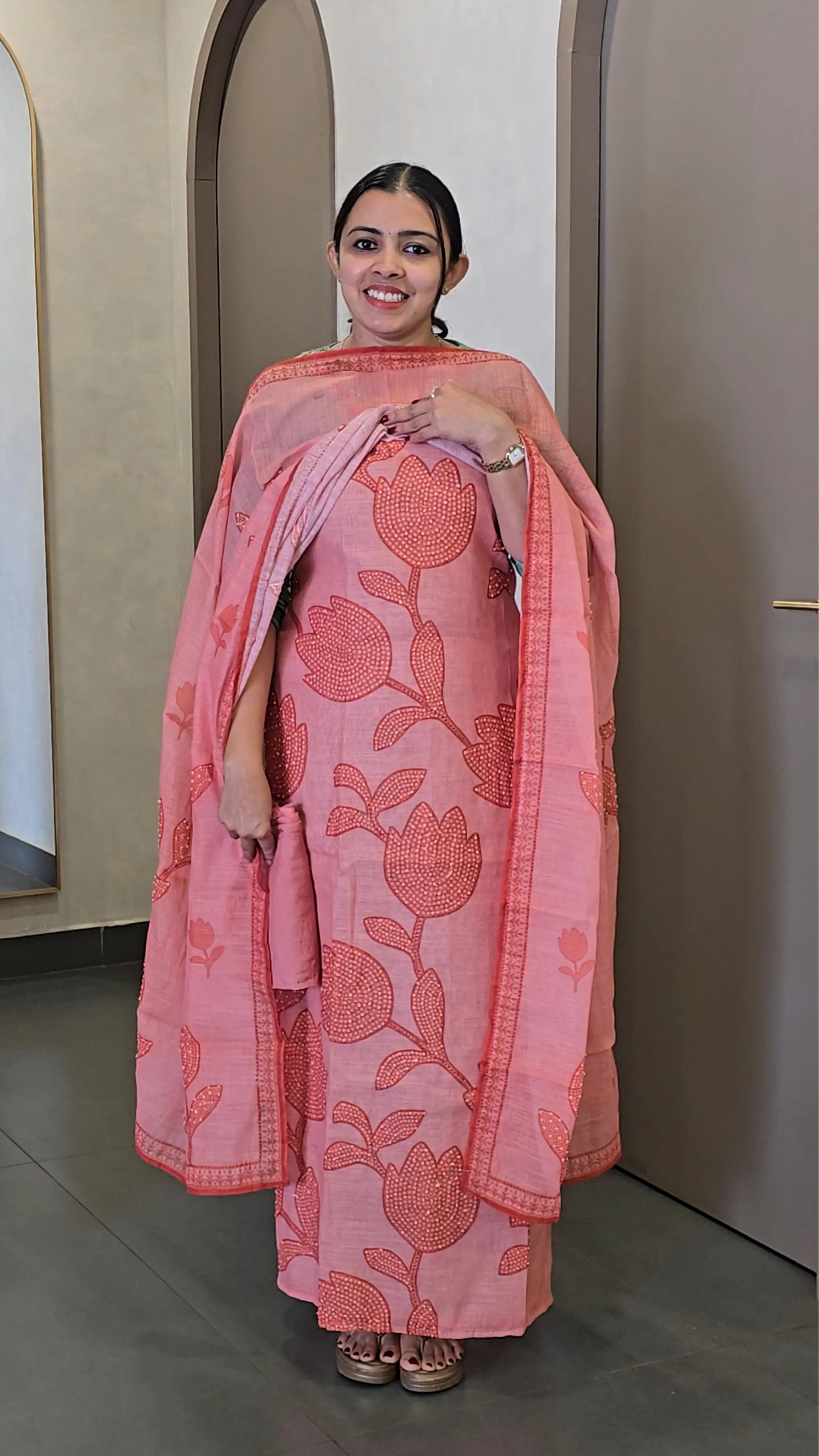 Premium Chanderi Linen Salwarsuit - SC 10475