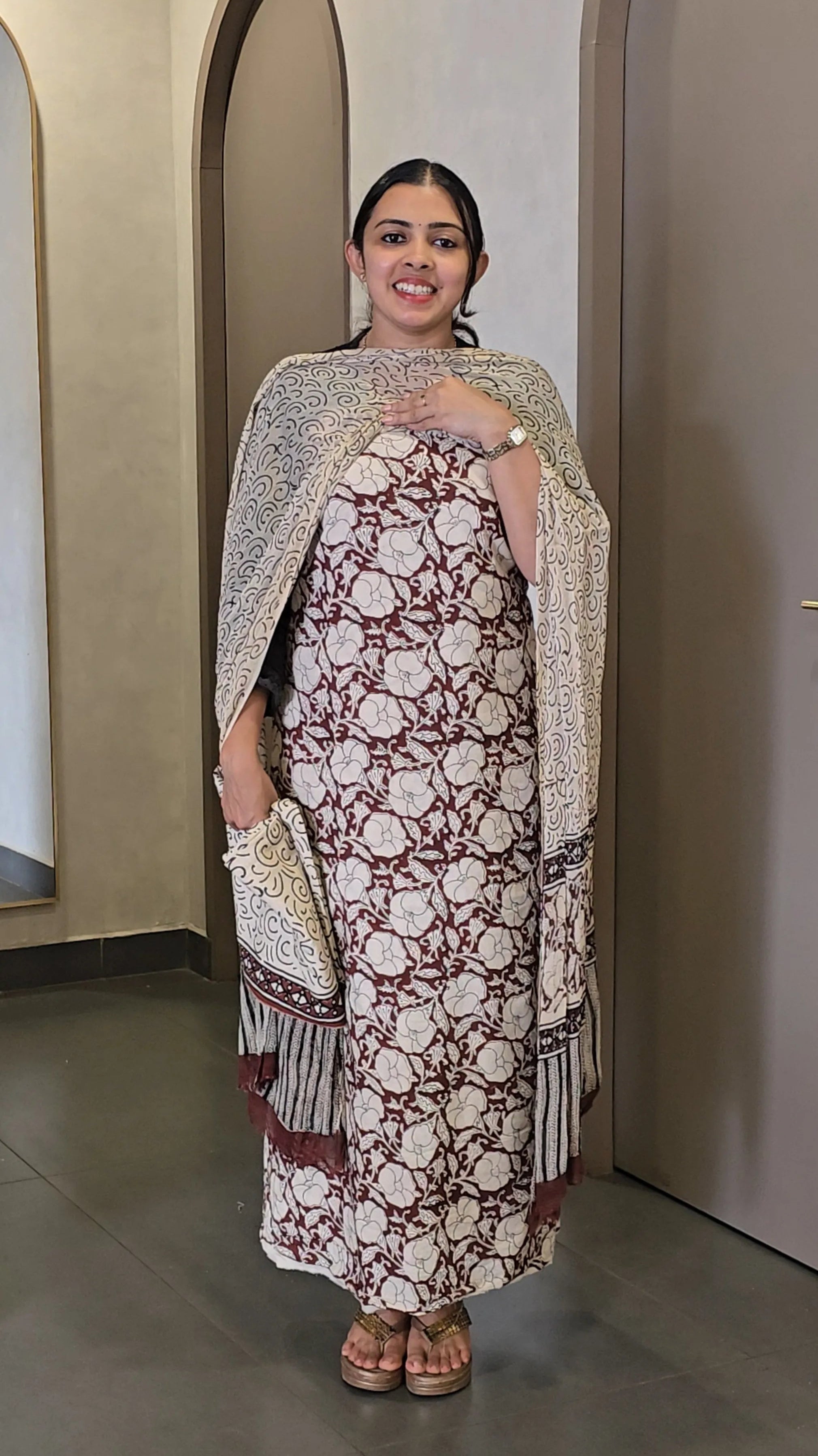 Cotton Salwarsuit with Chiffon Dupatta - SC 10332