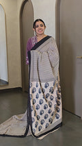 Hand Block Printed Cotton Saree - SC 10125