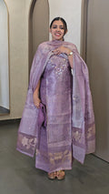 Handpicked Premium Chanderi Linen & Tissue Salwarsuit - SC 10475
