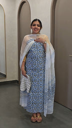 Cotton Salwarsuit with Chiffon Dupatta- 10140