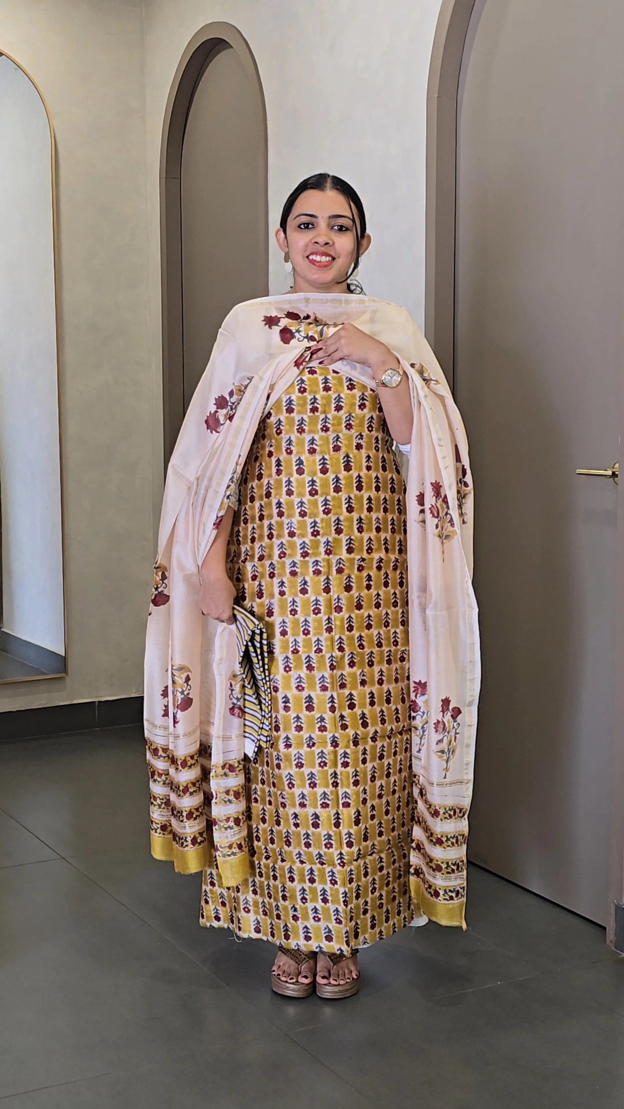 Chanderi Silk Salwarsuit - SC 10338
