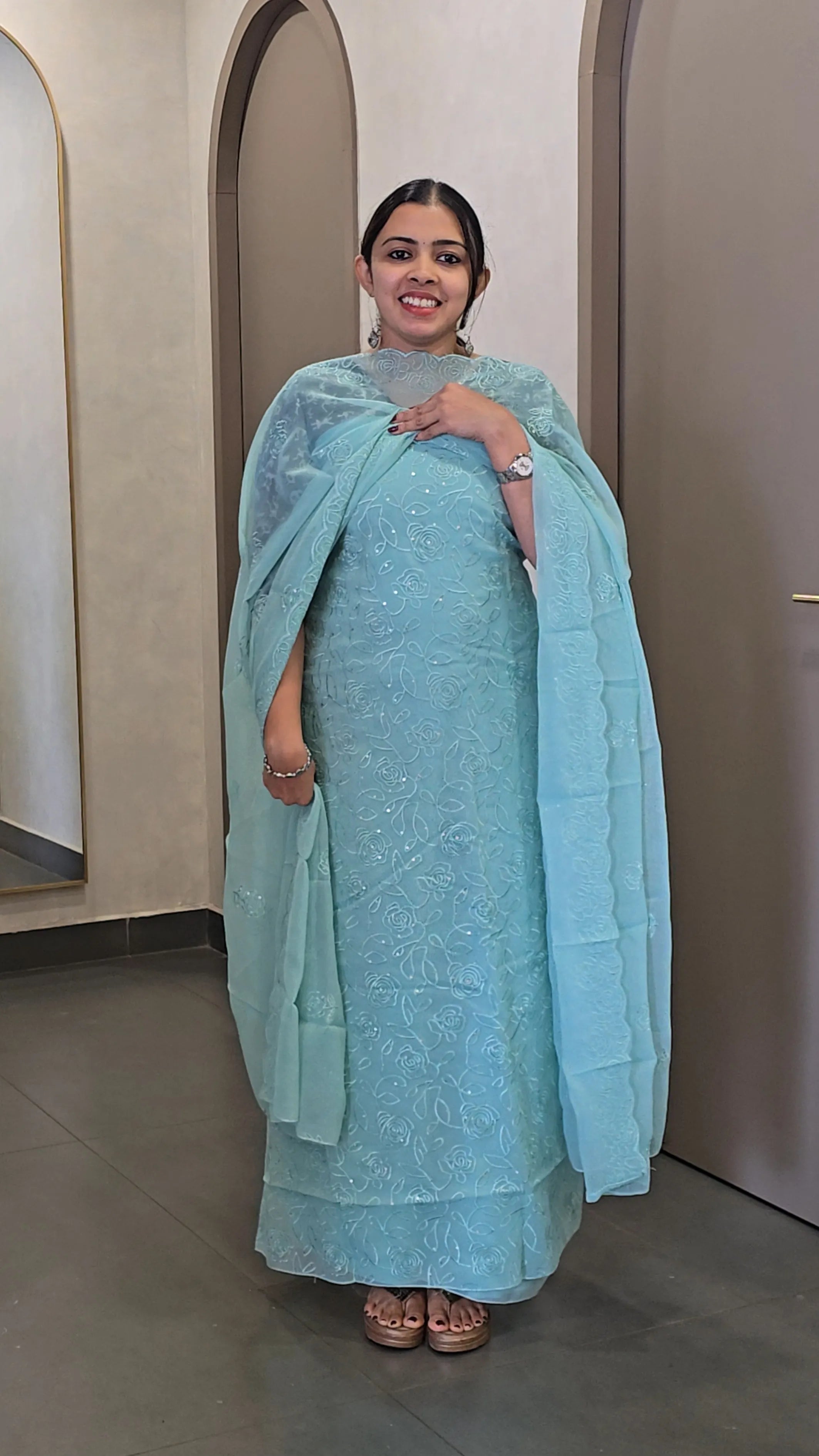 Crepe Silk Salwarsuit - SC 9592