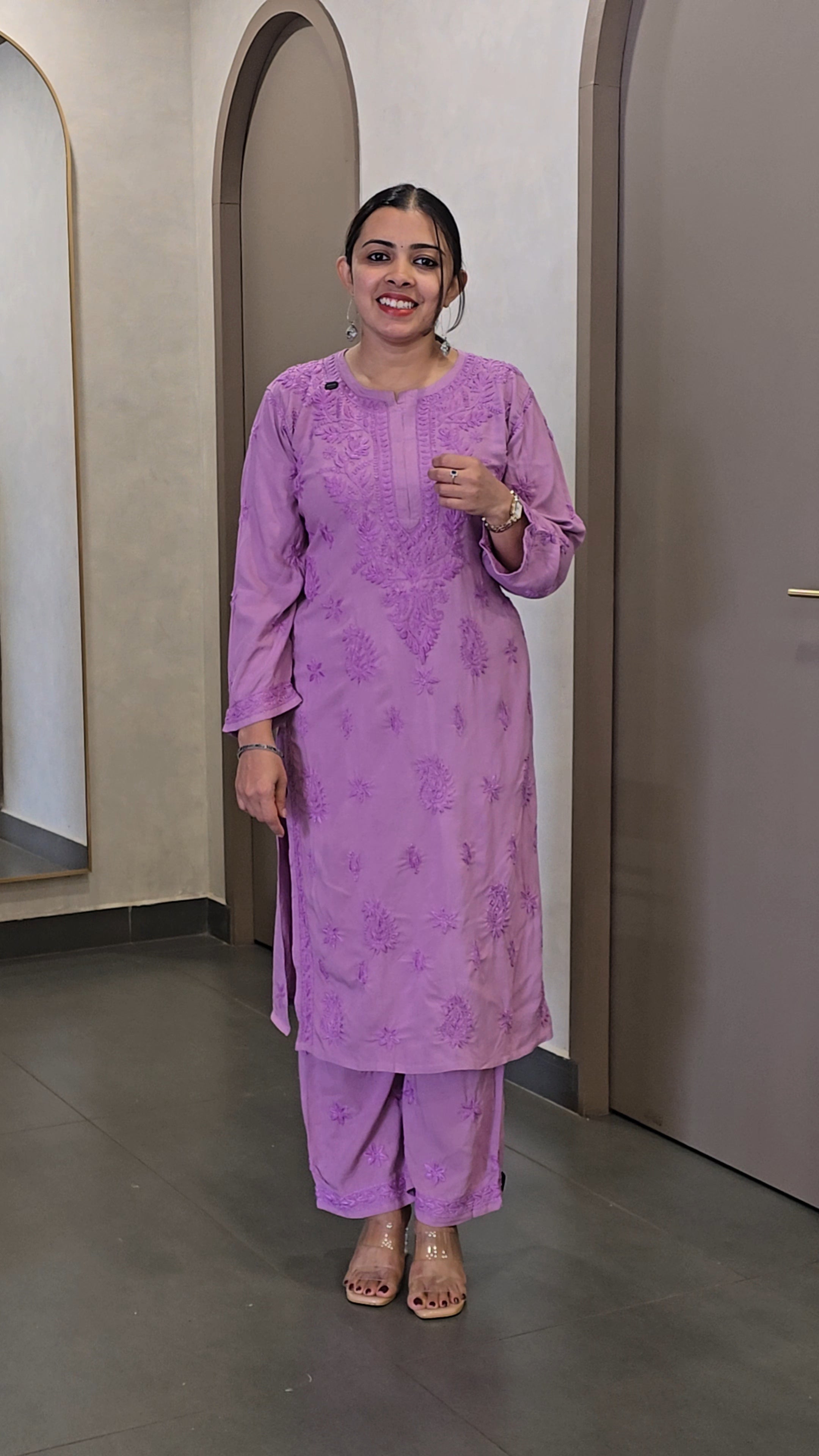 Elegant Chikankari Co-ord Set