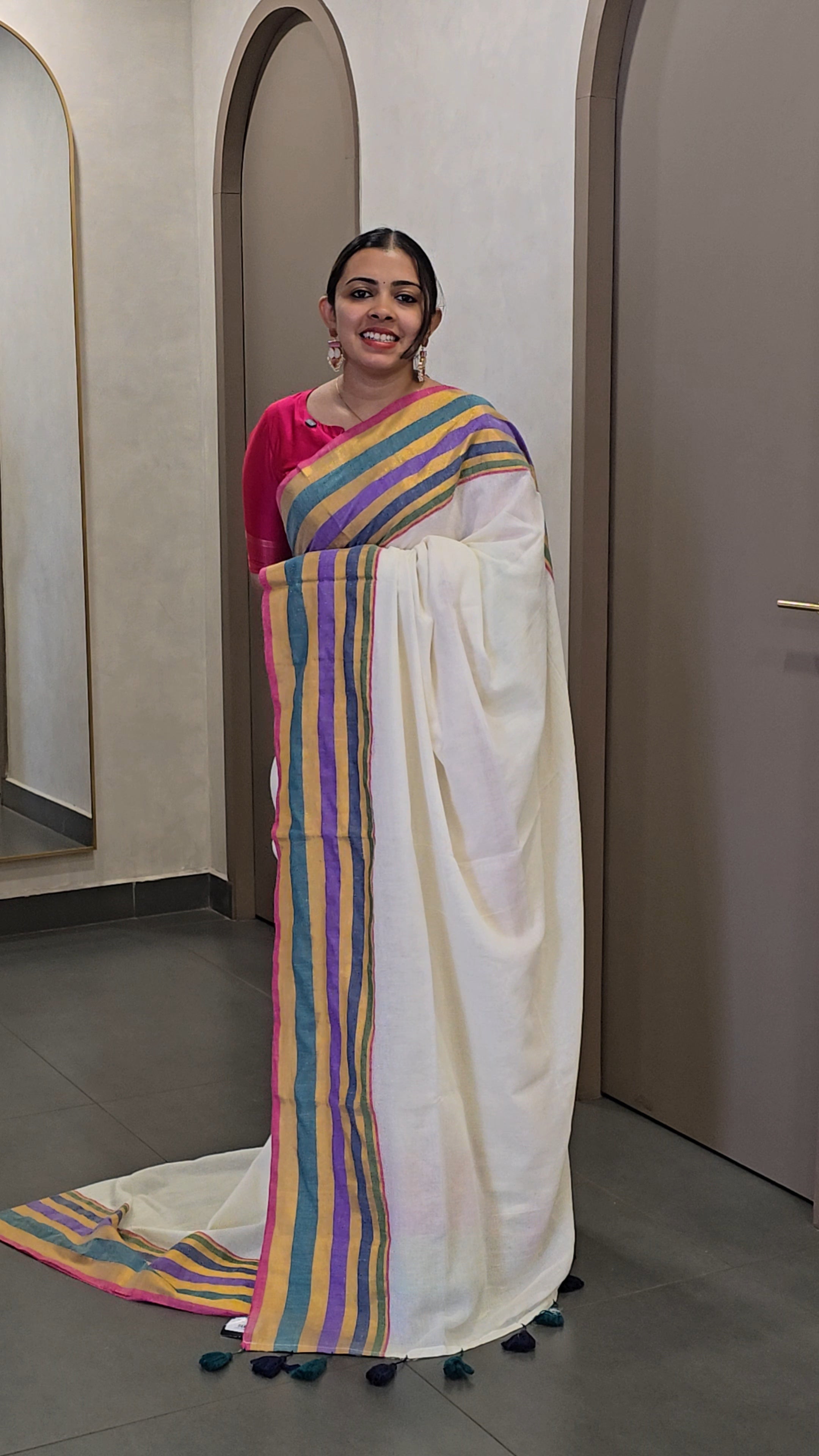 Mul-Cotton Onam Saree