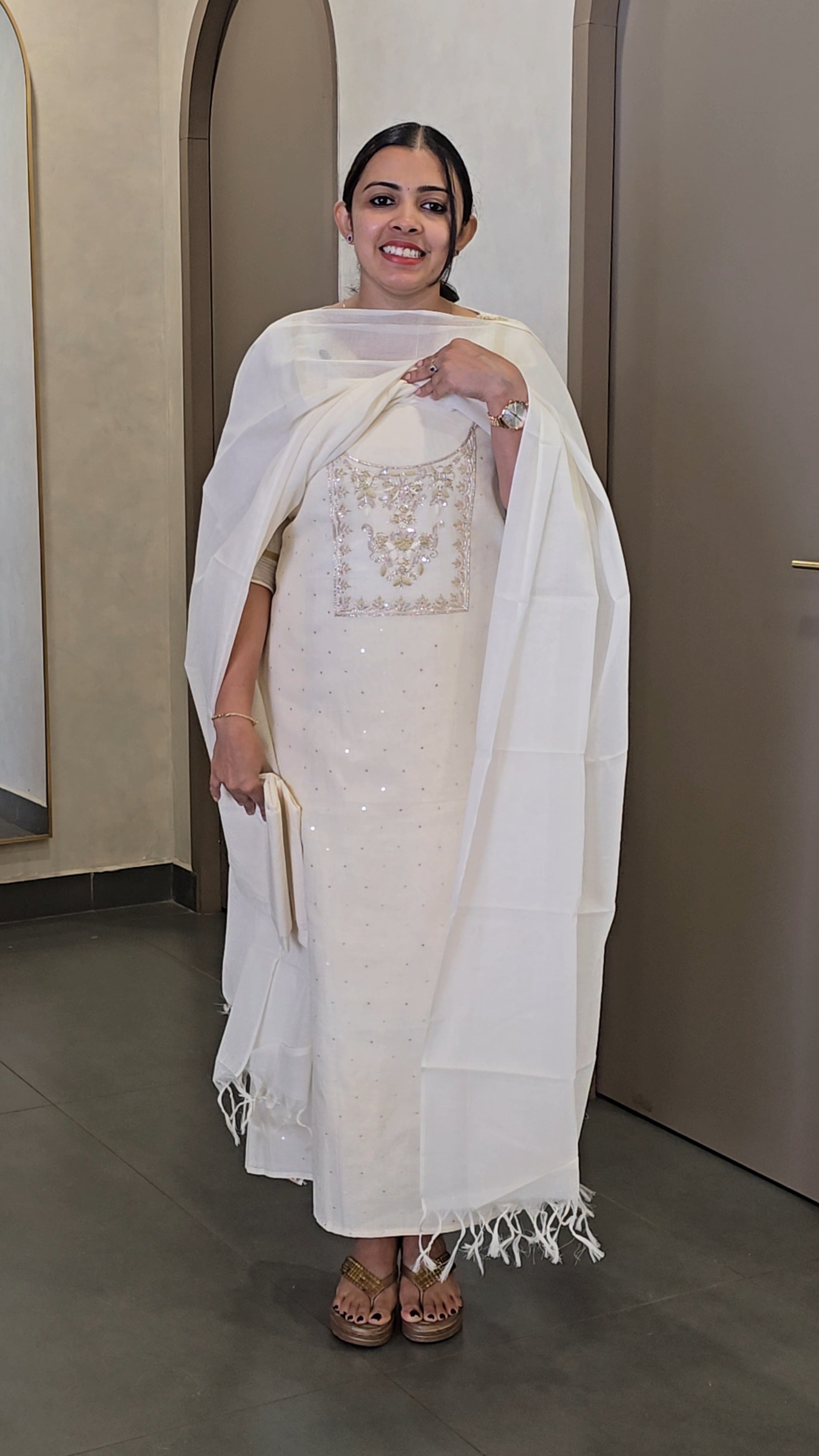 Unstiched Onam Salwarsuit -
