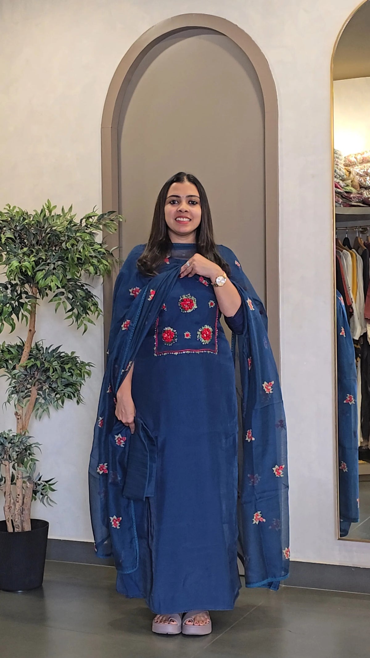 Modal Chanderi Salwarsuit - SC 10927