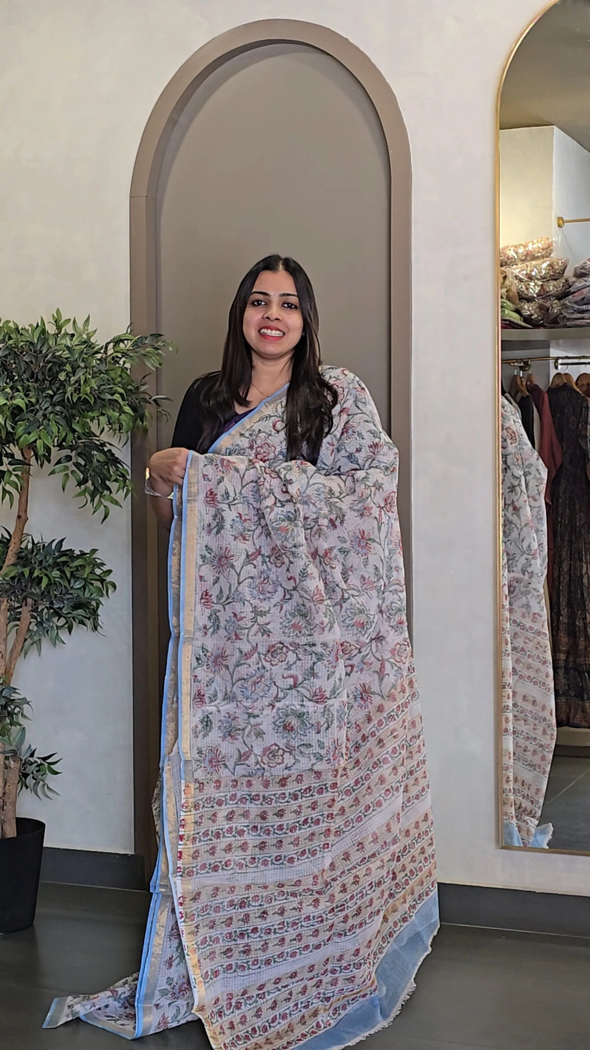 Kota Doria Saree with Blouse - SC 10334